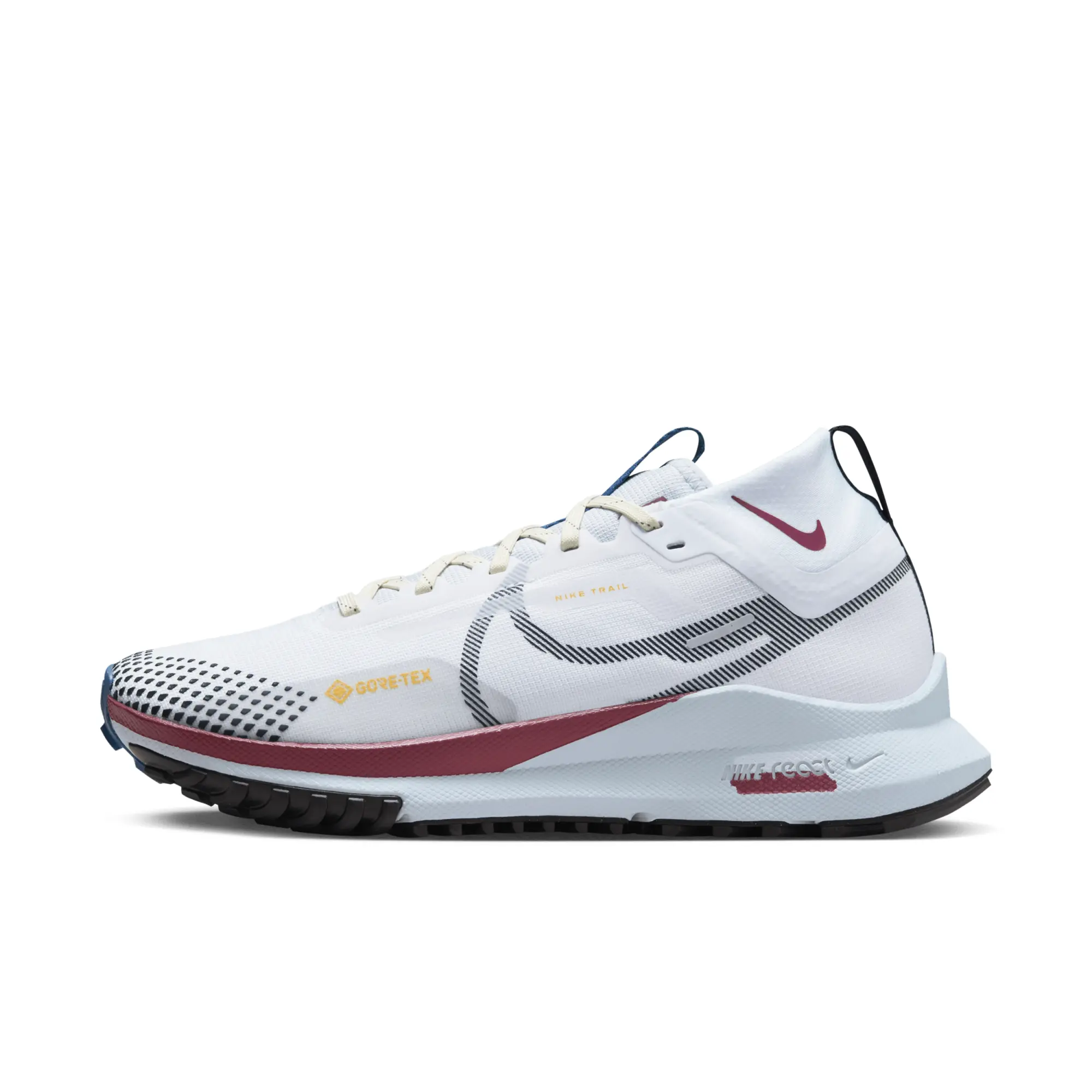 Nike Running Reactx Pegasus Trail 4 Gore-Tex Trainers In White And Grey