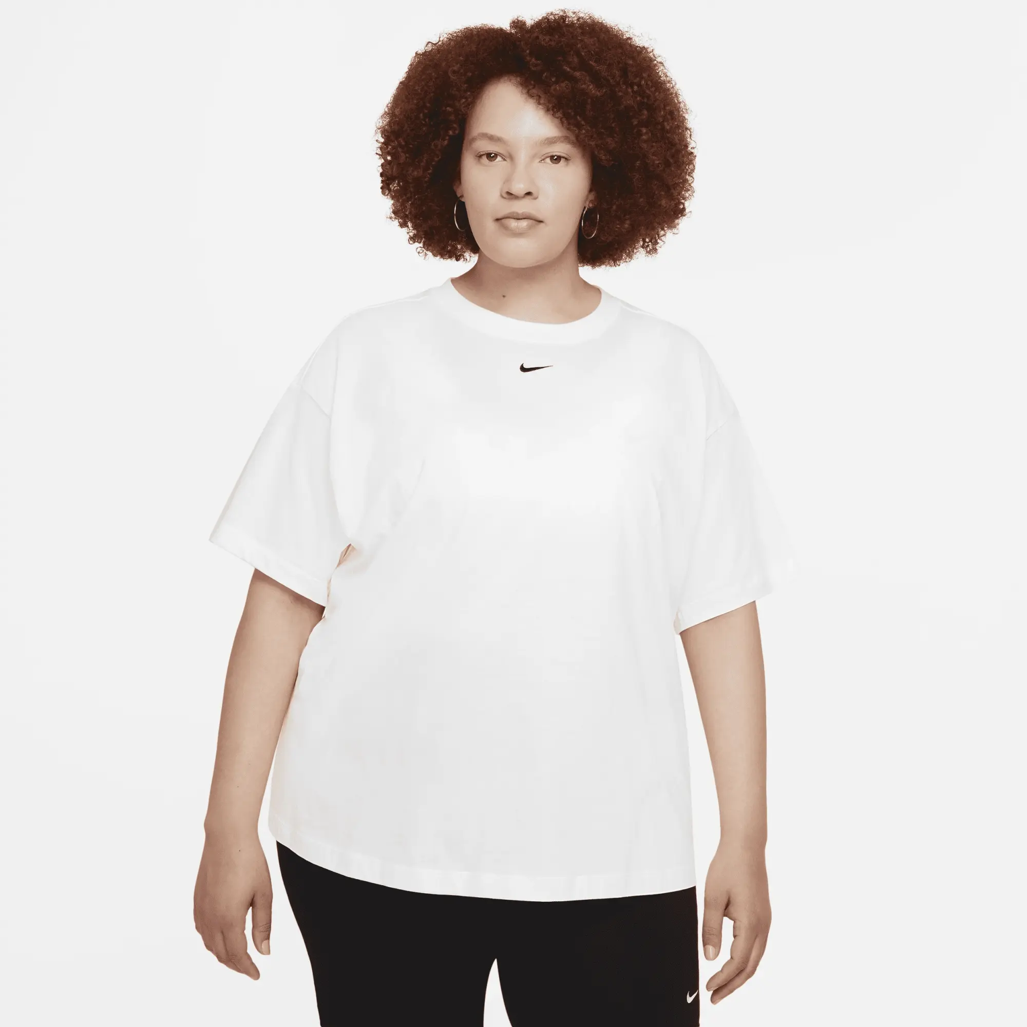 Nike Sportswear Essential Women's Oversized Short-Sleeve Top - White - Organic Cotton/75% Organic Cotton Minimum
