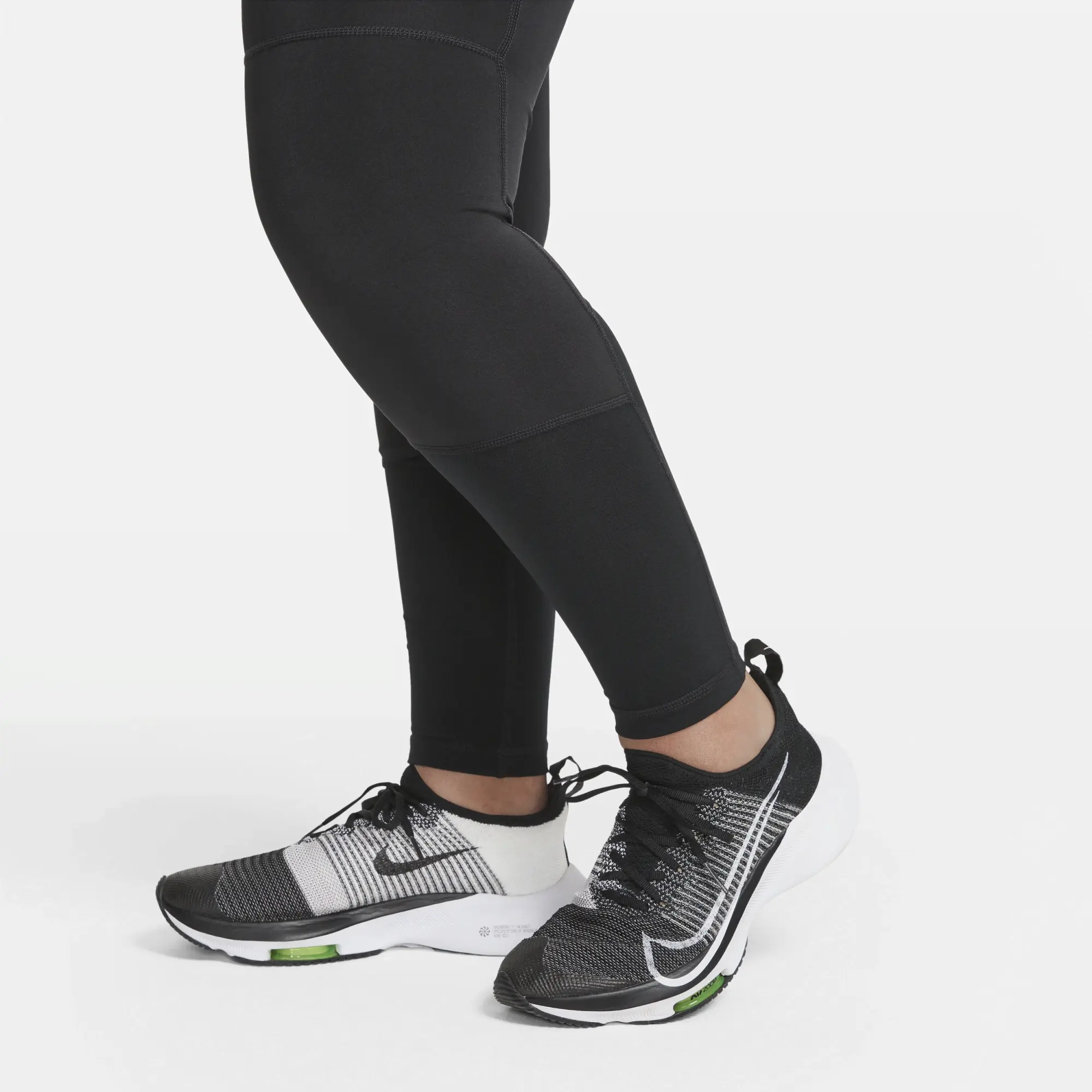 Nike Pro Dri-FIT Older Kids' (Girls') Leggings (Extended Size) - Black - Polyester/Elastane