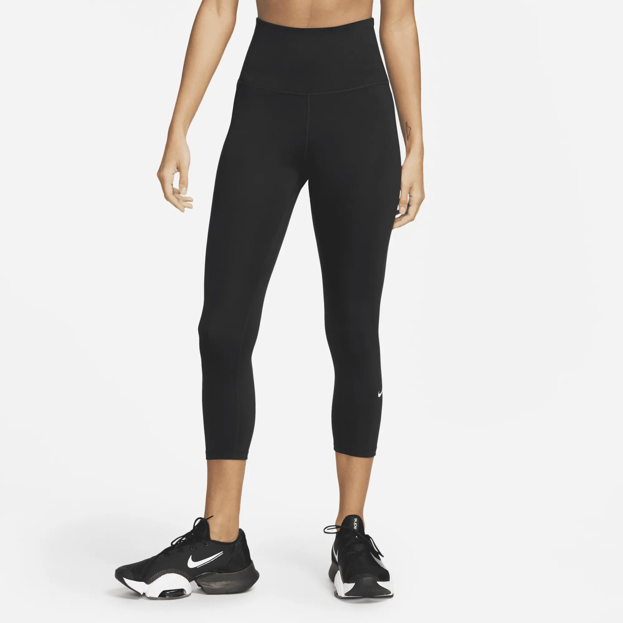 Nike One Women's High-Rise Cropped Leggings - Black - Cropped Length