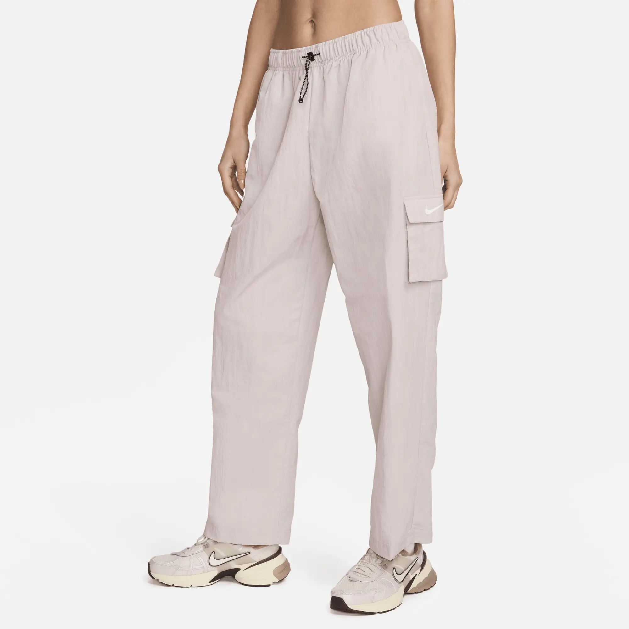 Nike Sportswear Essential Women s High Rise Woven Cargo Trousers Purple DO7209 019 FOOTY.COM