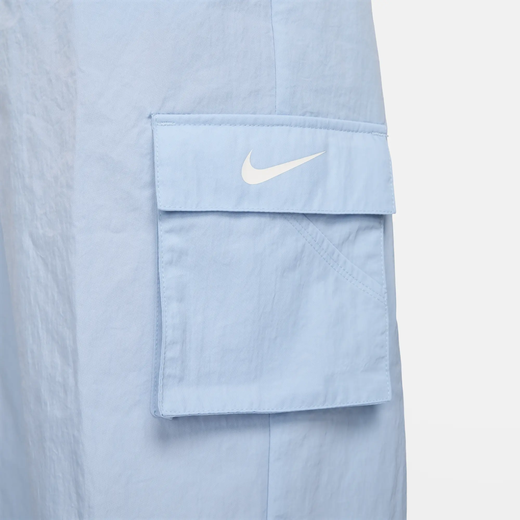 Nike Womens Open Hem Woven Cargo Pant - Blue - Size L - Blue