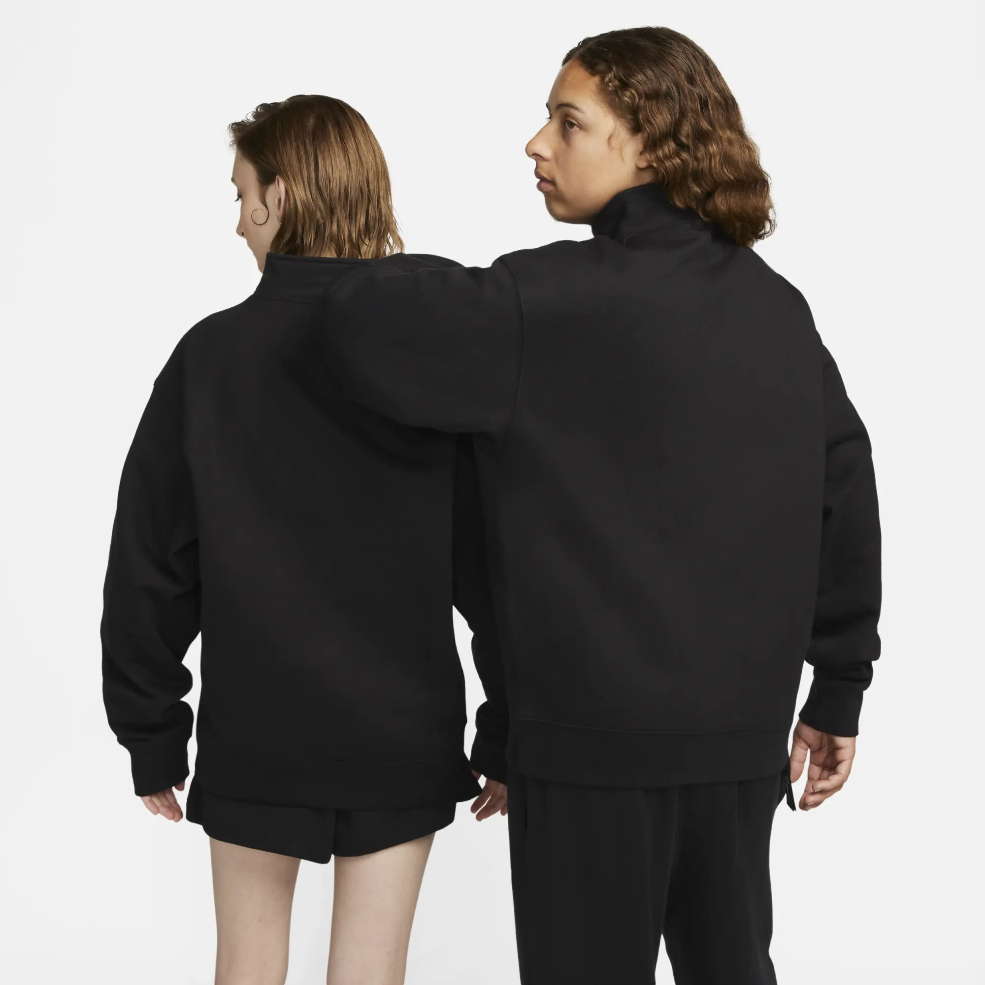 Nike Solo Swoosh Men's 1/4-Zip Top - Black - Fleece