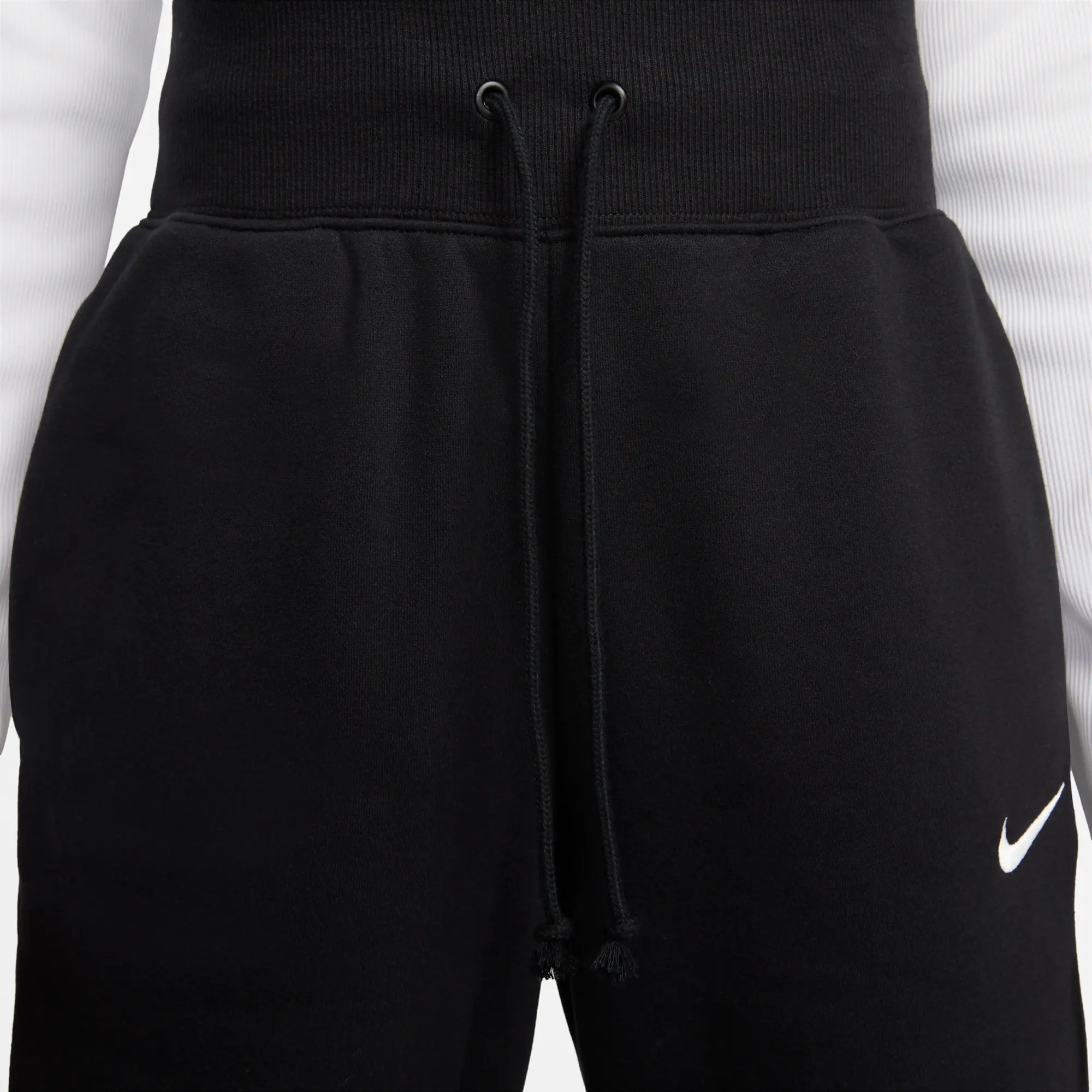 Nike Sportswear Phoenix Fleece Women's High-Waisted Wide-Leg Tracksuit Bottoms - Black - Cotton/Polyester