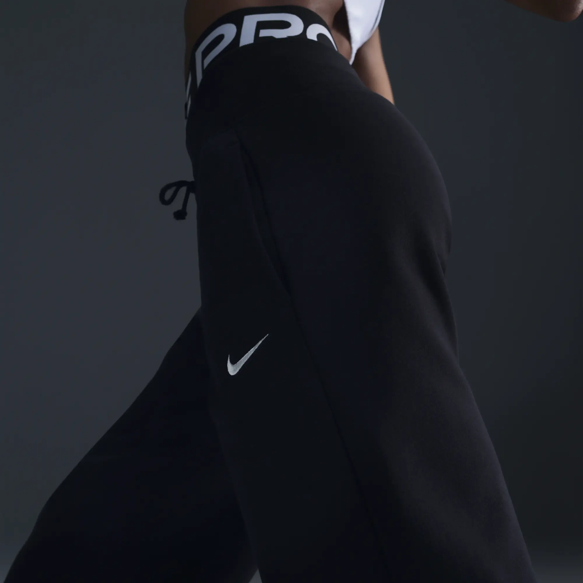 Nike Phoenix Fleece Wide Leg Joggers - Black - Womens