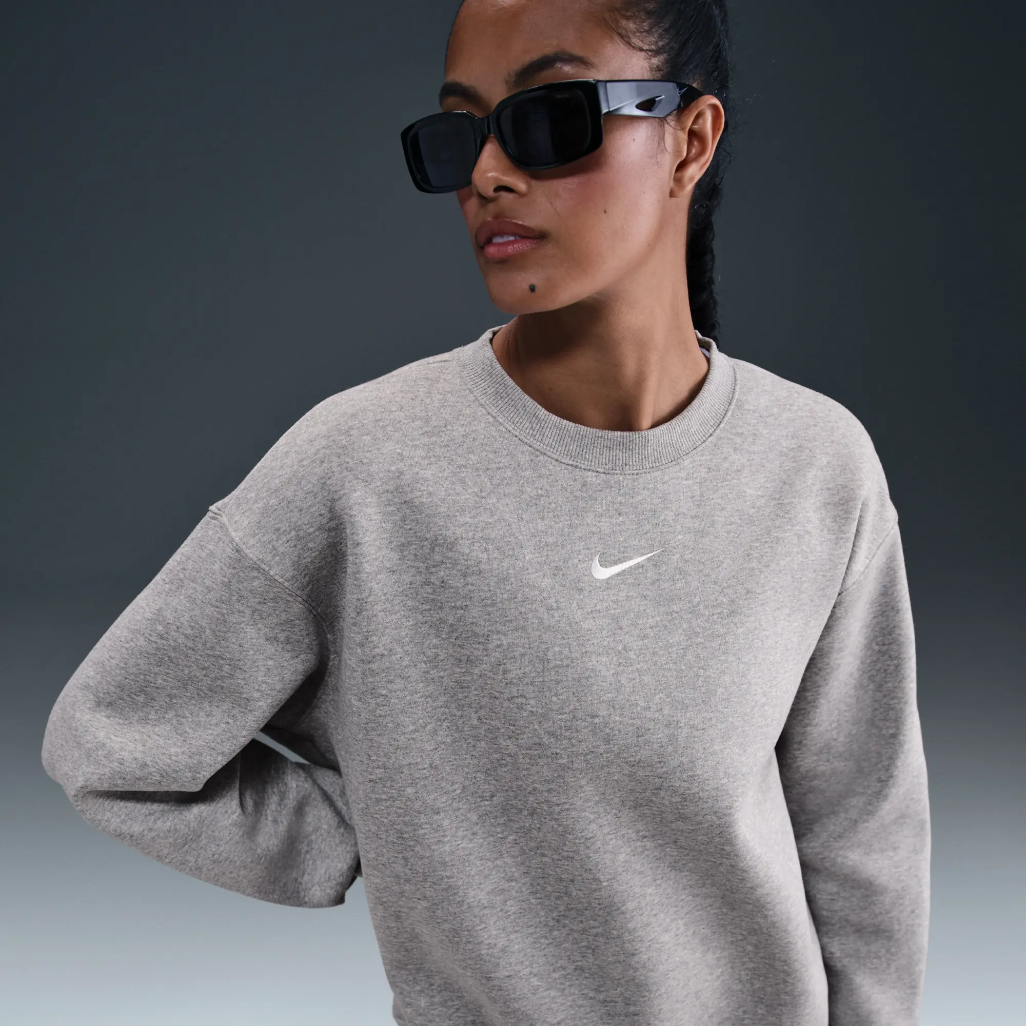 Nike Sportswear Phoenix Oversized Crew-neck - Grey