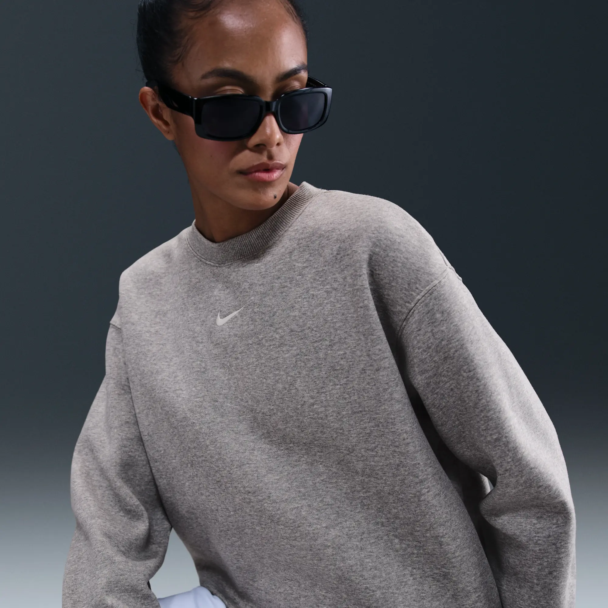 Nike Sportswear Phoenix Oversized Crew-neck - Grey