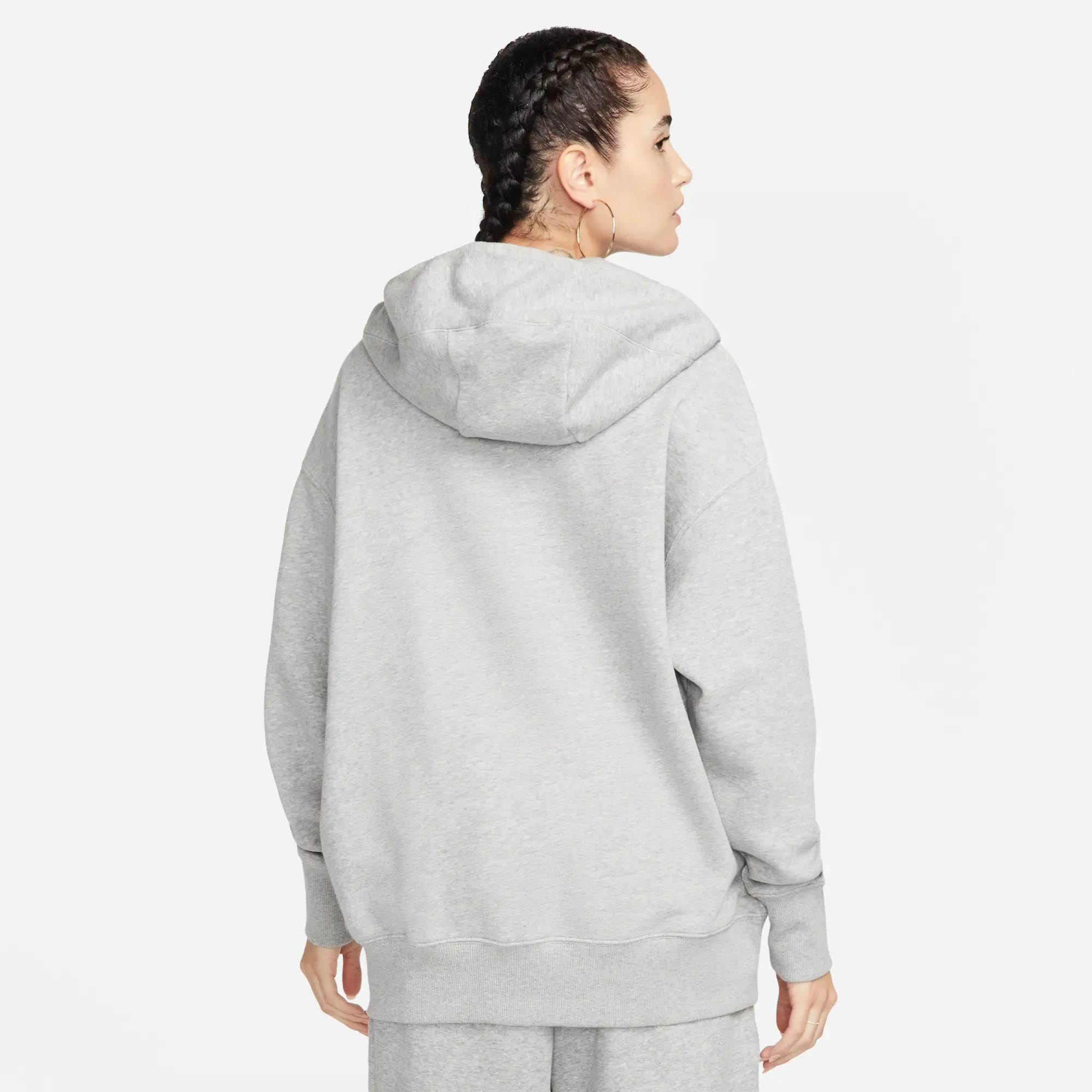 Nike Sportswear Phoenix Fleece Women's Oversized Full-Zip Hoodie - Grey - Cotton/Polyester