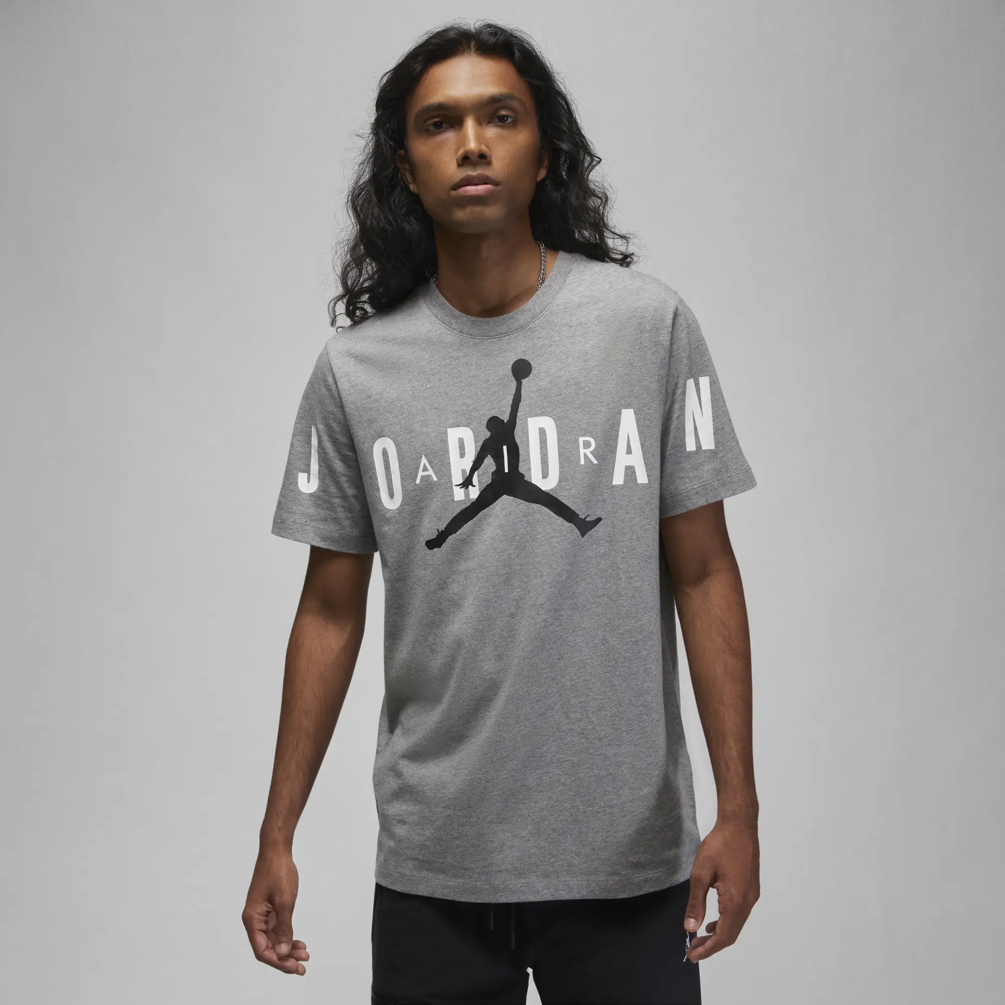 Nike Jordan Nike Mens Air Jordan Stretch T Shirt in Grey Jersey