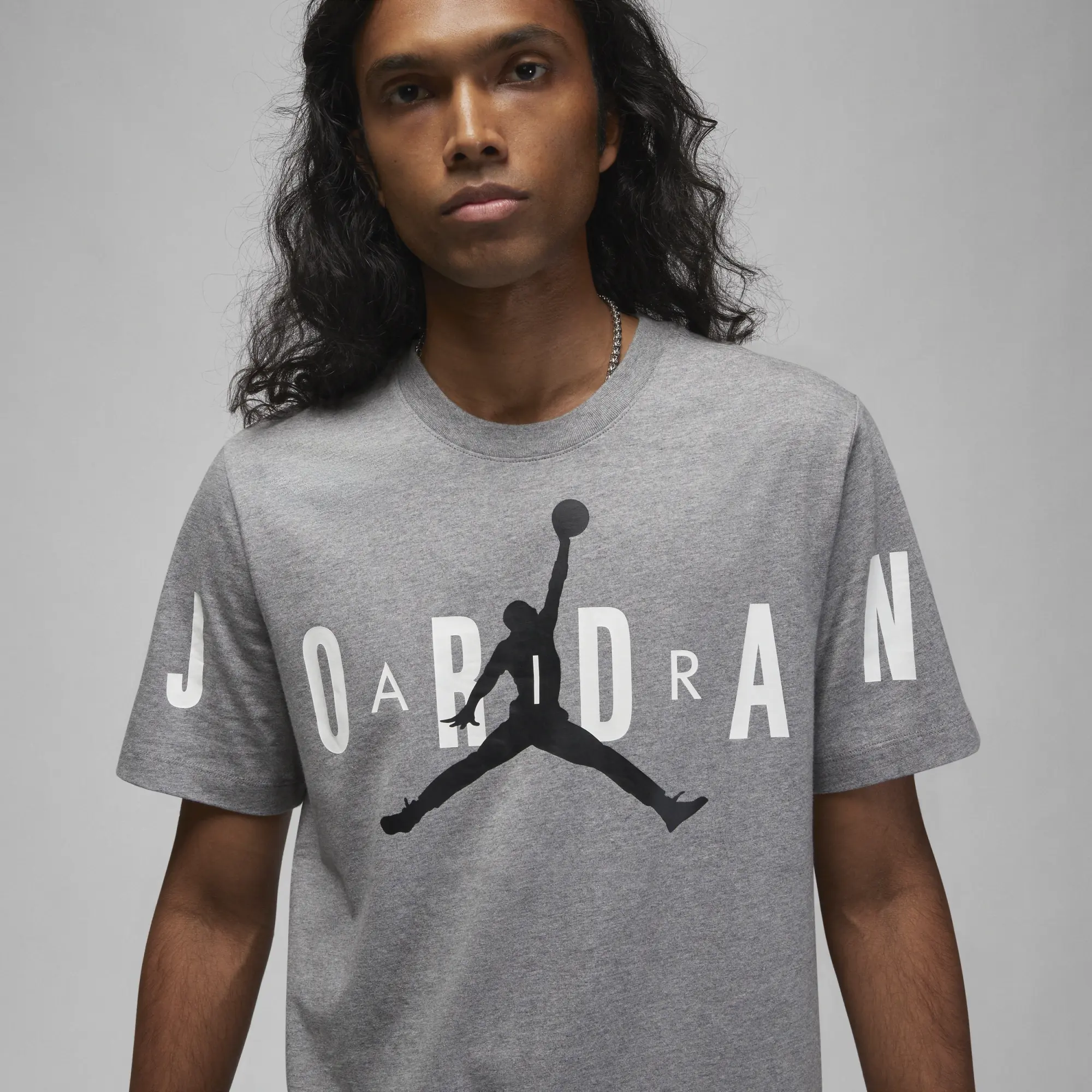 Nike Jordan Nike Mens Air Jordan Stretch T Shirt in Grey Jersey