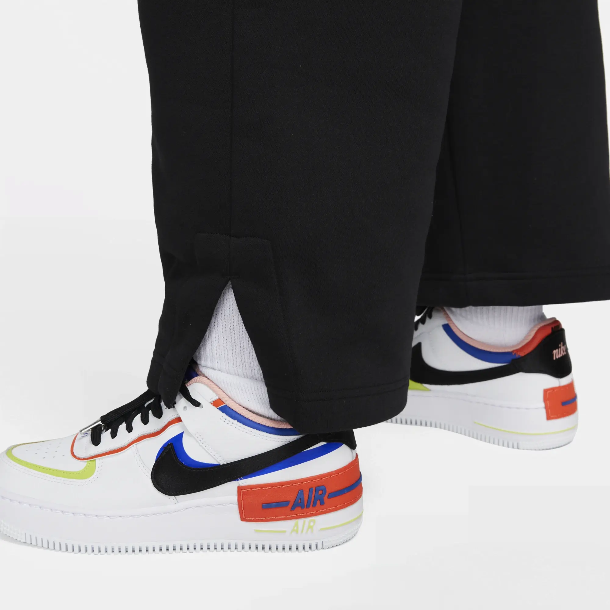 Nike Sportswear Phoenix Fleece Women's High-Waisted Wide-Leg Tracksuit Bottoms - Black - Cotton/Polyester