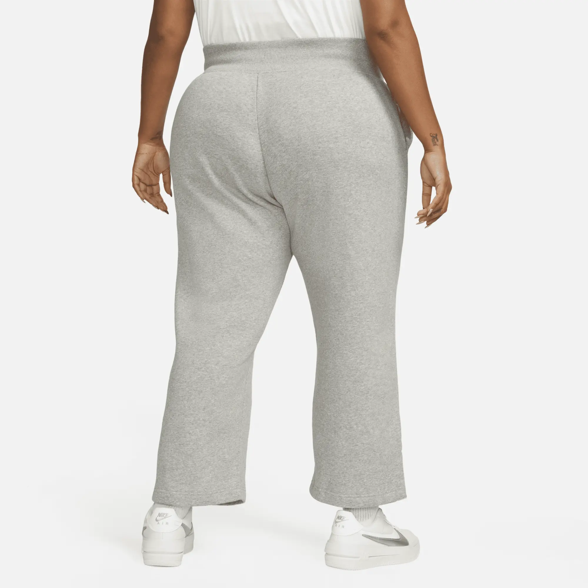 Nike Sportswear Phoenix Fleece Women's High-Waisted Wide-Leg Tracksuit Bottoms - Grey - Fleece/Phoenix Fleece