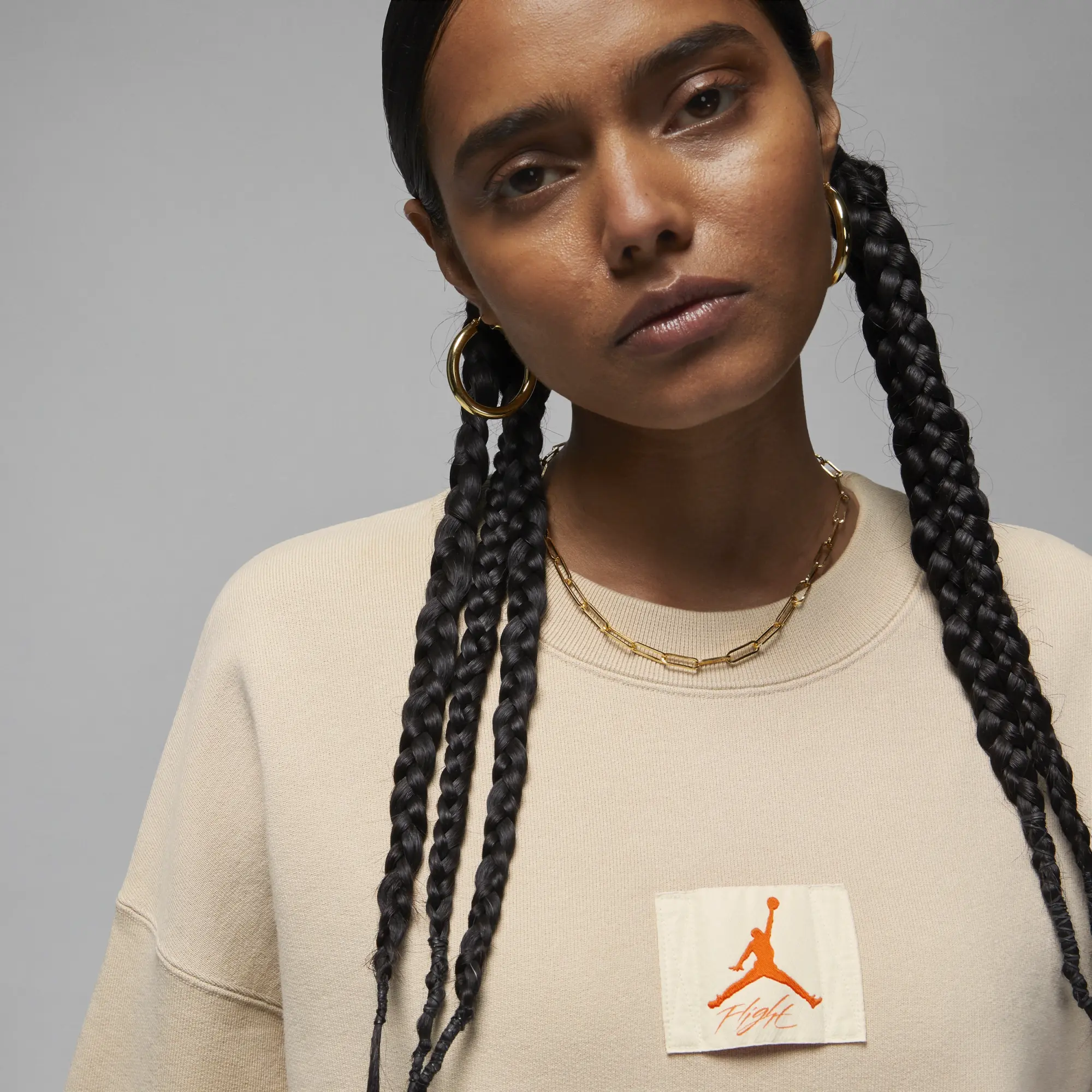 Nike Jordan Jordan x Shelflife Women's Crew-Neck Sweatshirt - Brown - Fleece