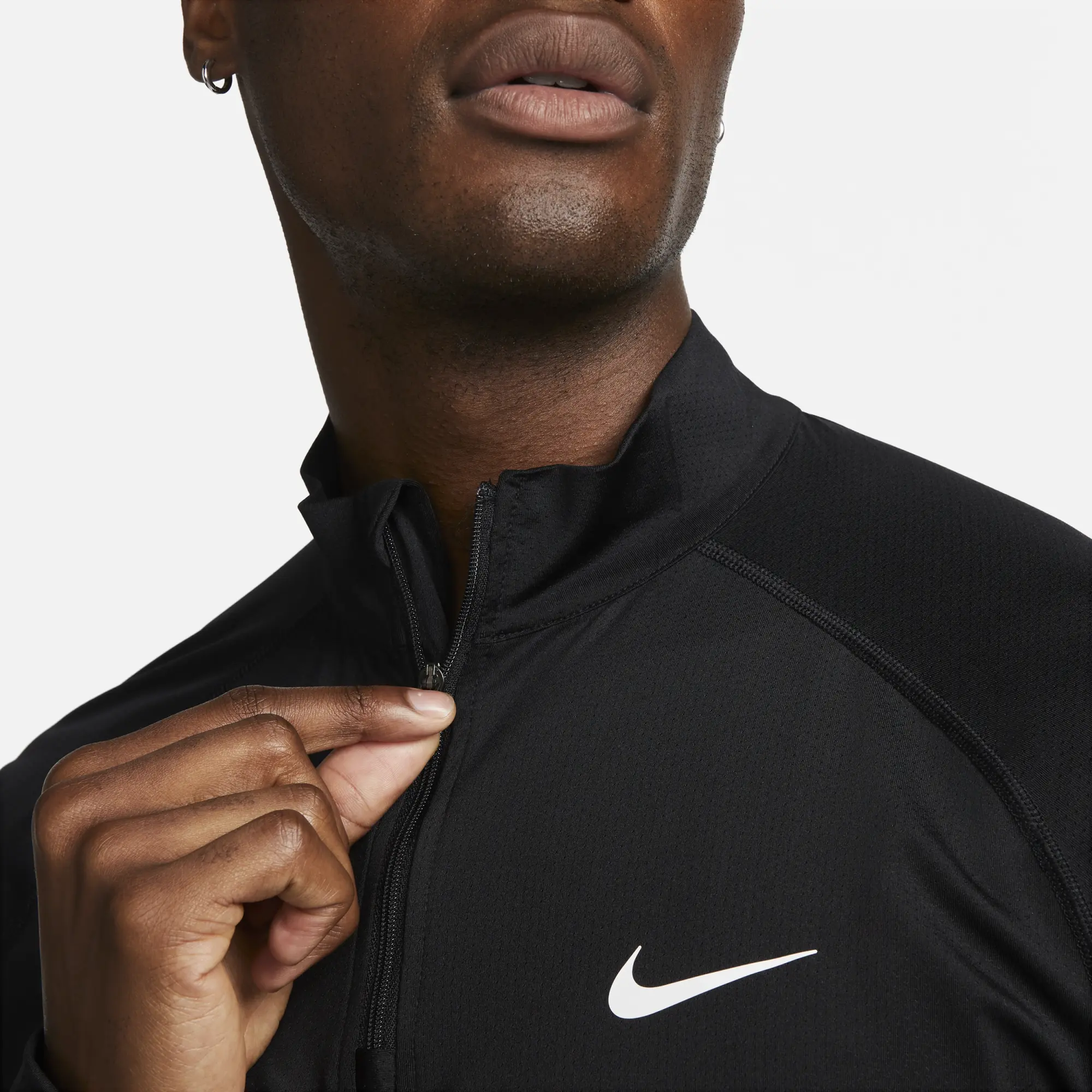 Nike Ready Mens Dri FIT 1 4 Zip Fitness Top