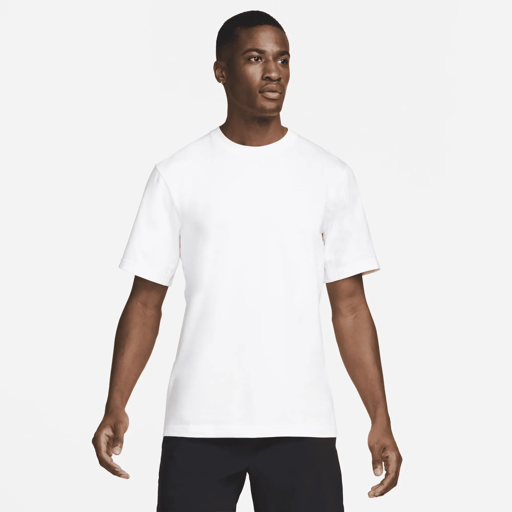 Nike Primary Men's Dri-FIT Short-sleeve Versatile Top - White - Cotton/Polyester