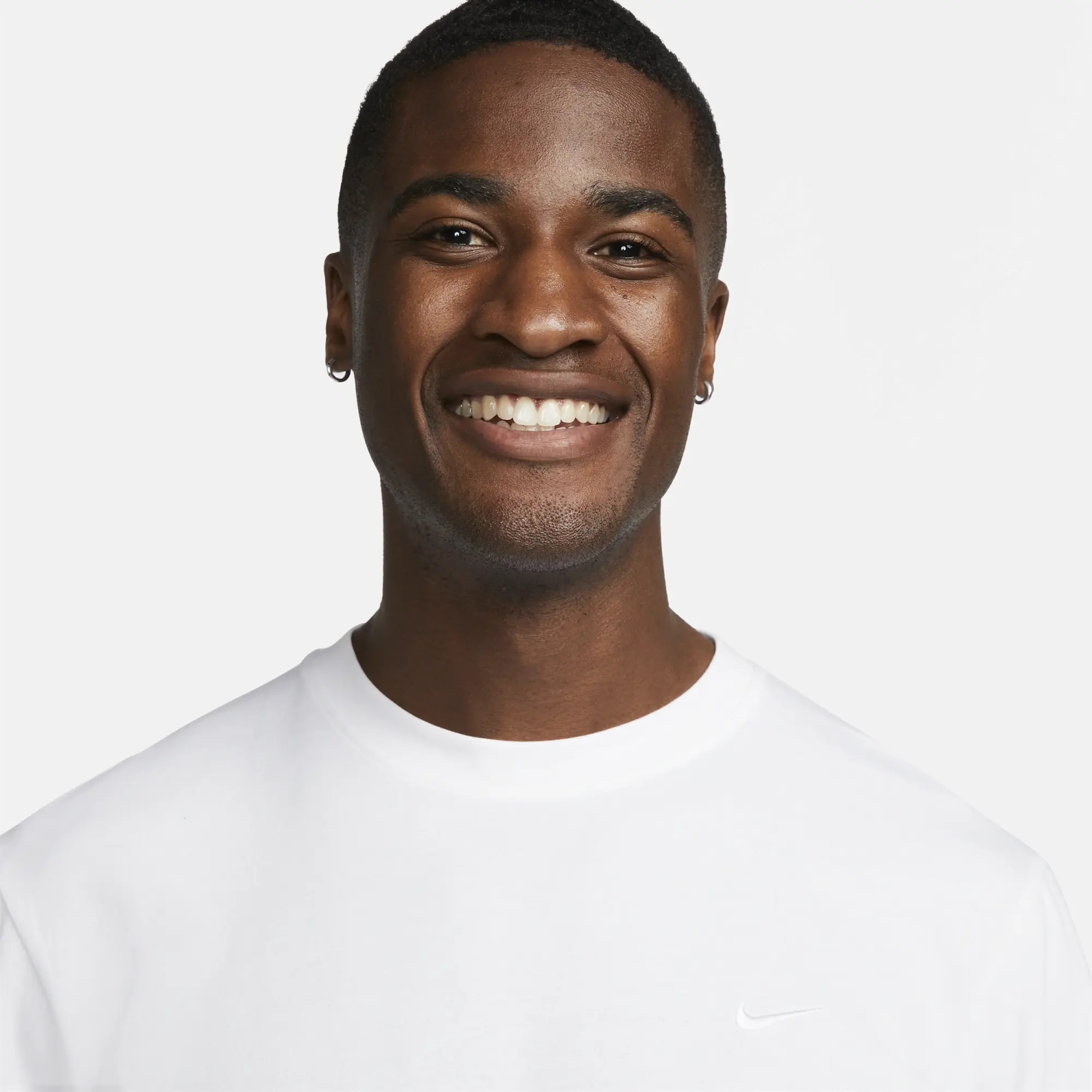 Nike Primary Men's Dri-FIT Short-sleeve Versatile Top - White - Cotton/Polyester