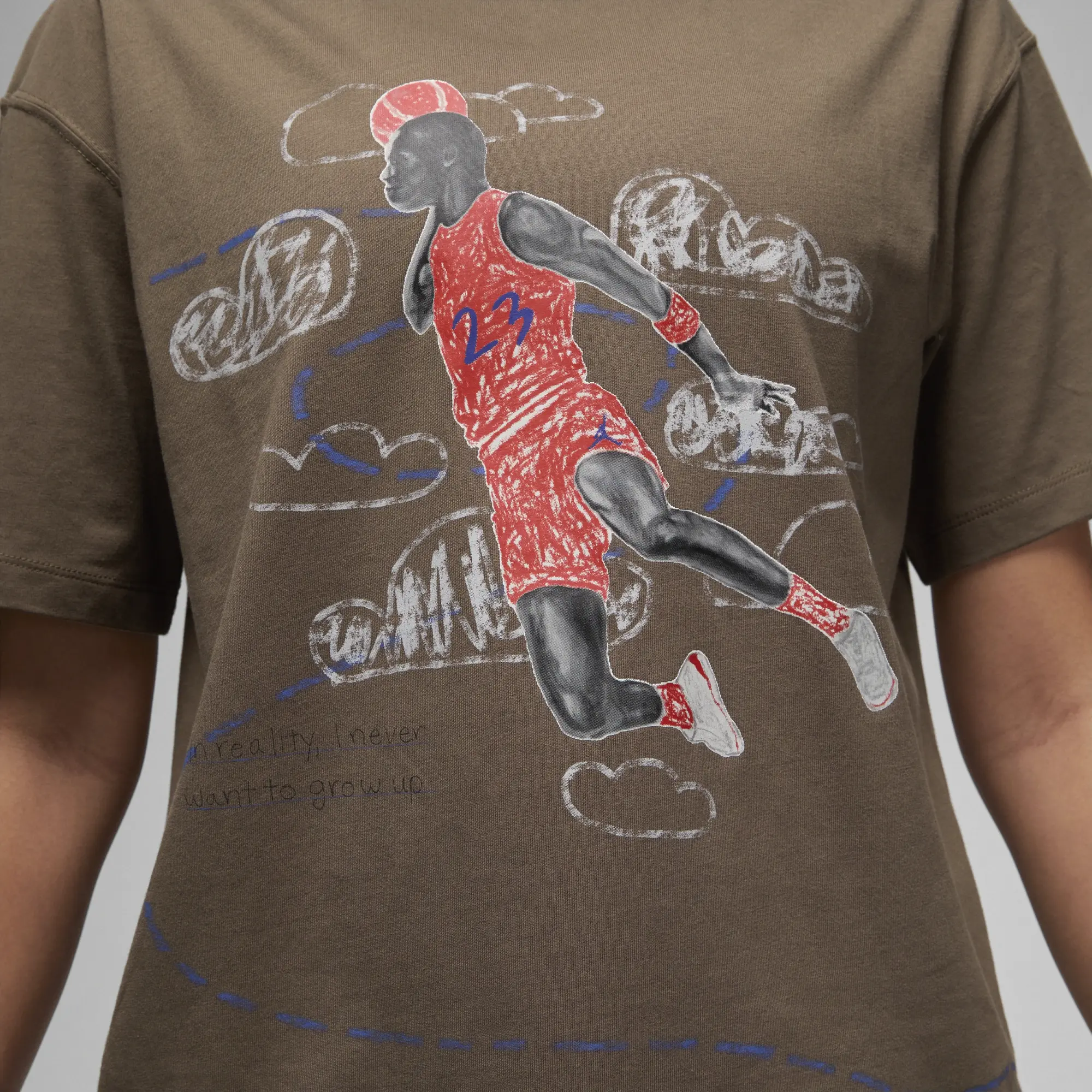 Nike Jordan Artist Series by Parker Duncan Women's T-Shirt - Brown - Cotton