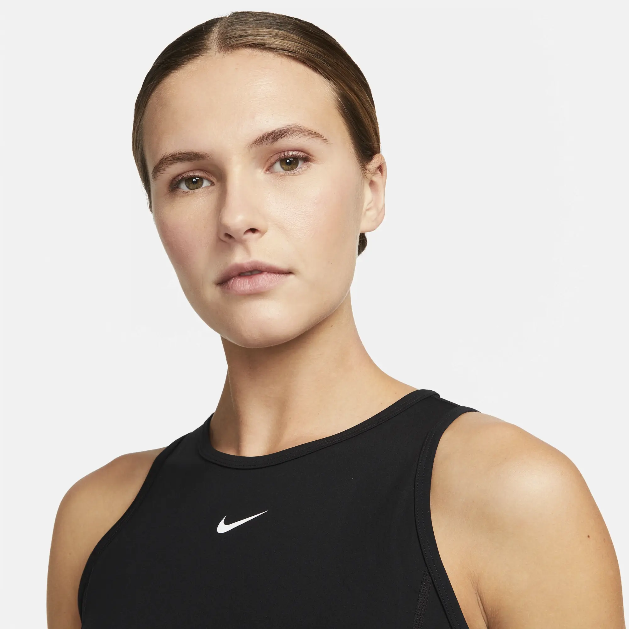 Nike Womens Femme Crop Training Tank Top Black Size M Black DX0061 010 FOOTY.COM