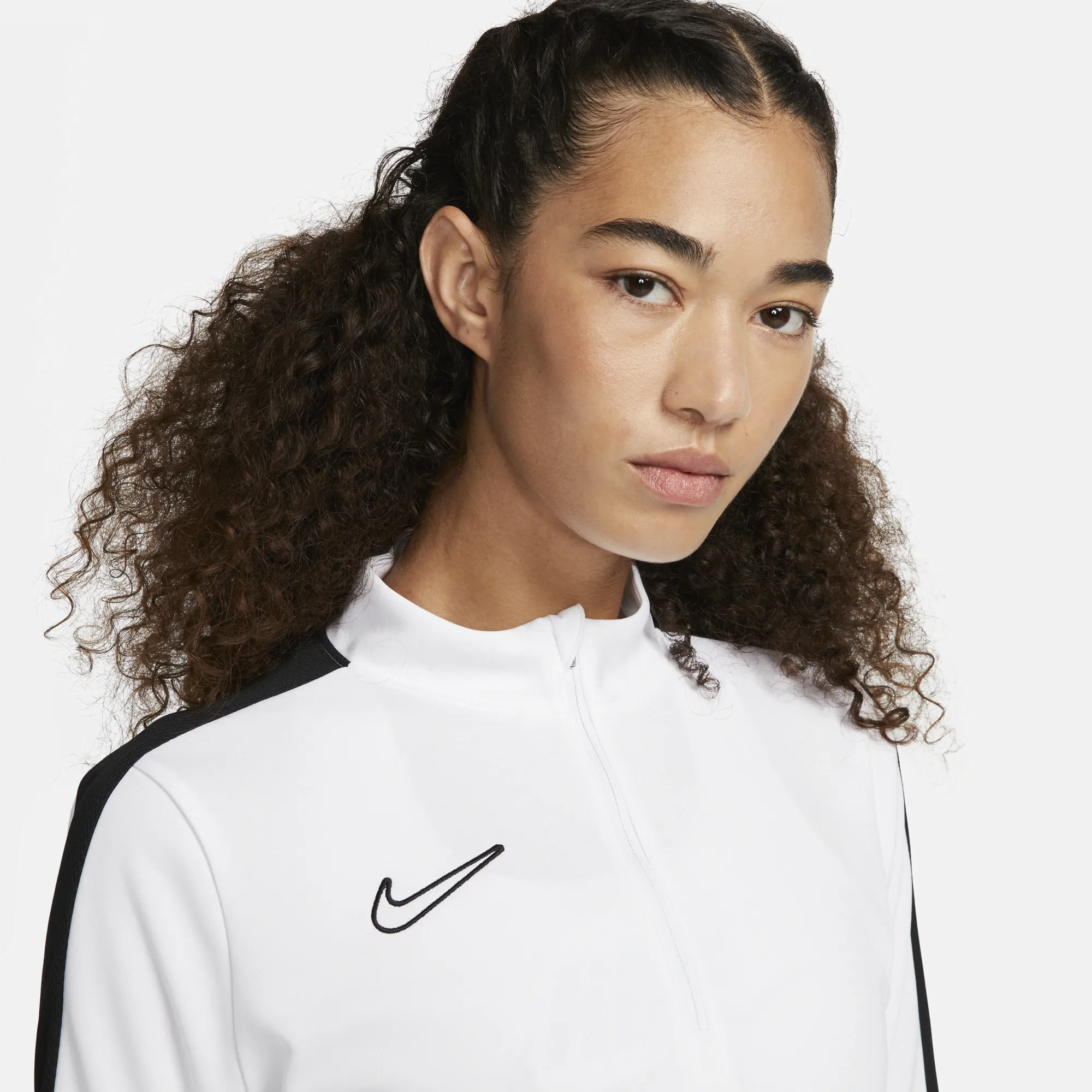 Nike Football Academy 23 1/2 Zip Sweatshirt In White DX0513-100