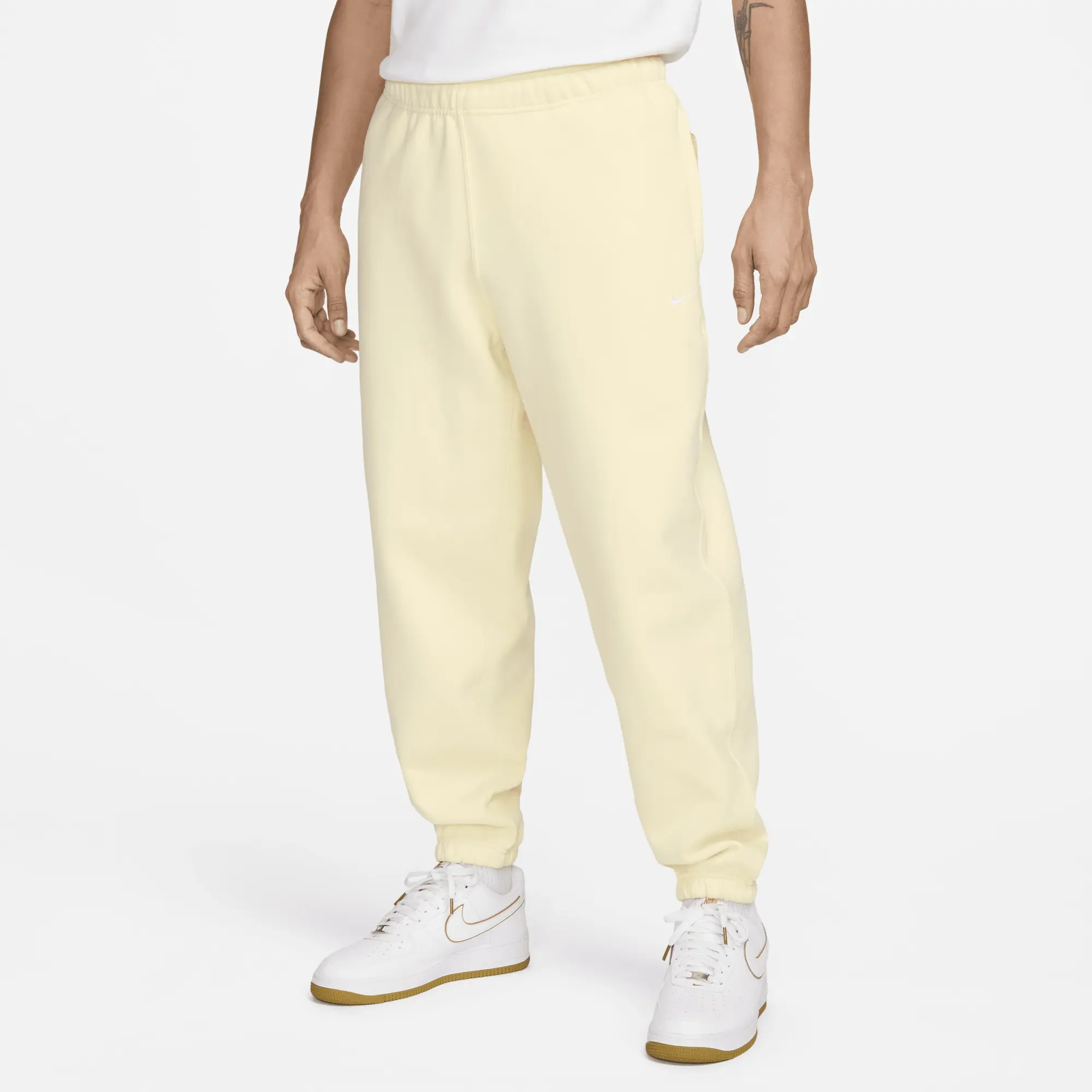 Nike Solo Swoosh Fleece Pants, Yellow