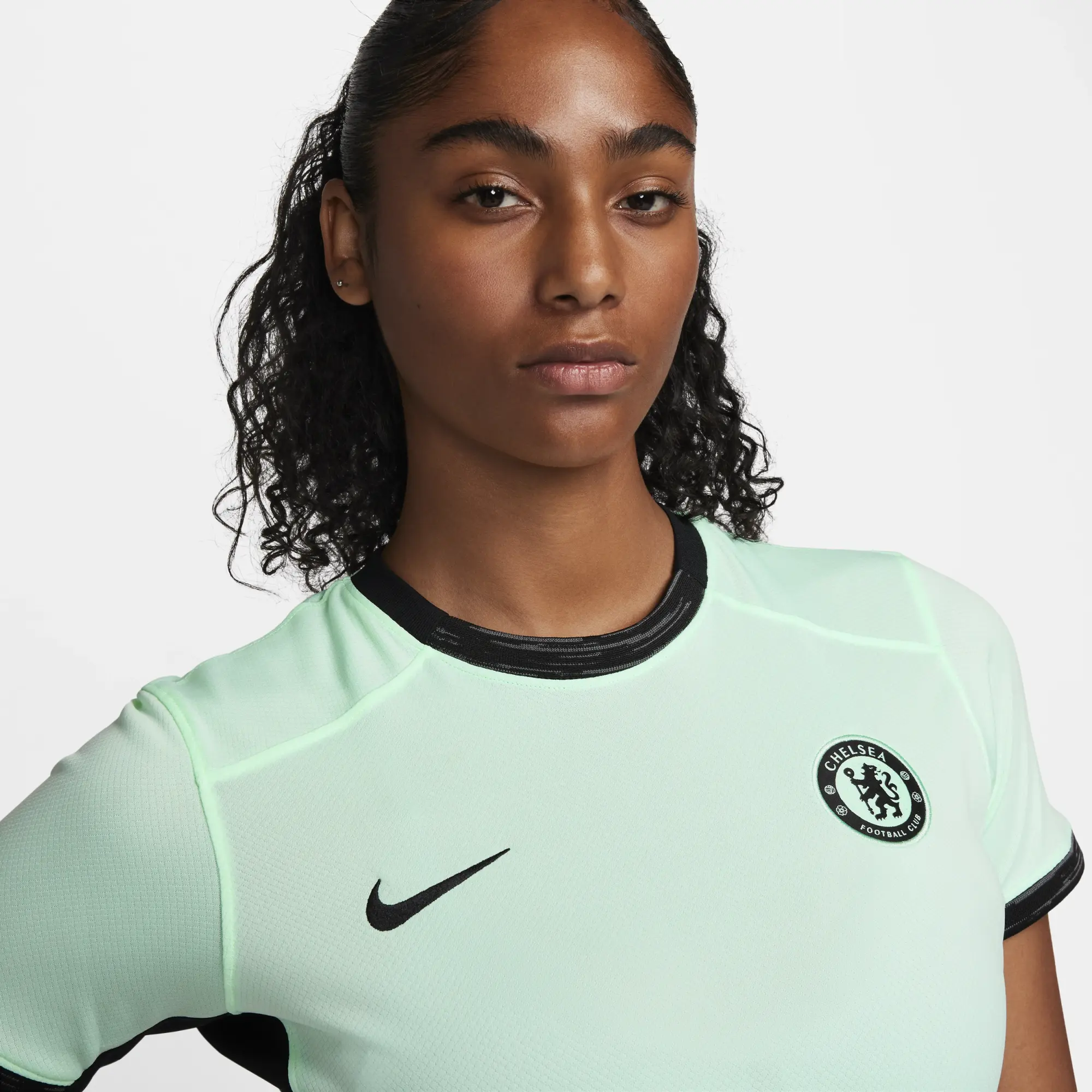 Chelsea F.C. 2023/24 Stadium Third Women's Nike Dri-FIT Football Shirt - Green - Recycled Polyester