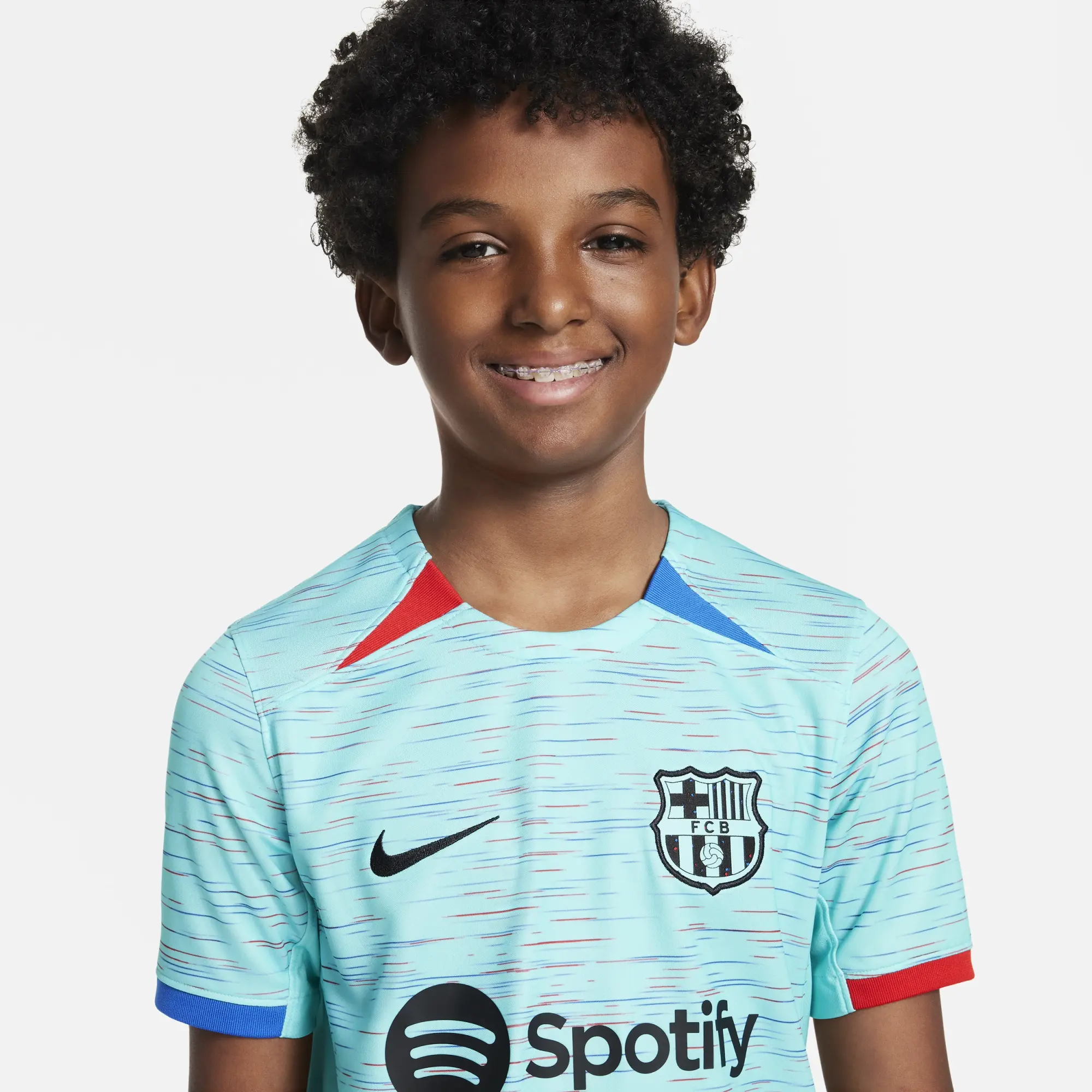 Nike FC Barcelona 23 24 Kids Dri Fit Stadium Third SS Shirt