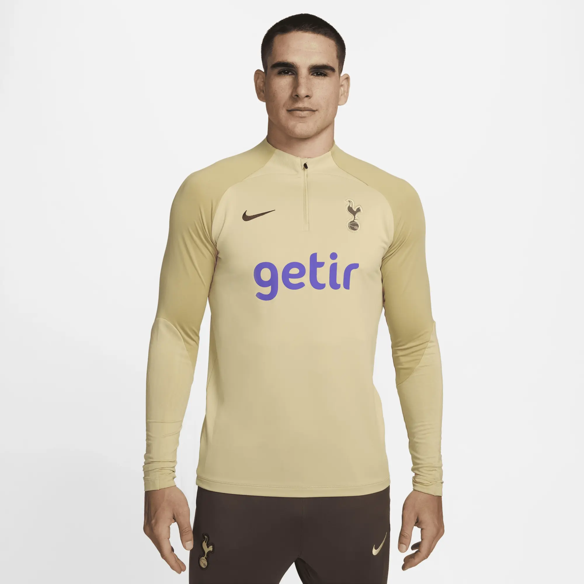 Tottenham Drill Training Top (Gold) 2023-2024 Men's Polyester Made By: Nike