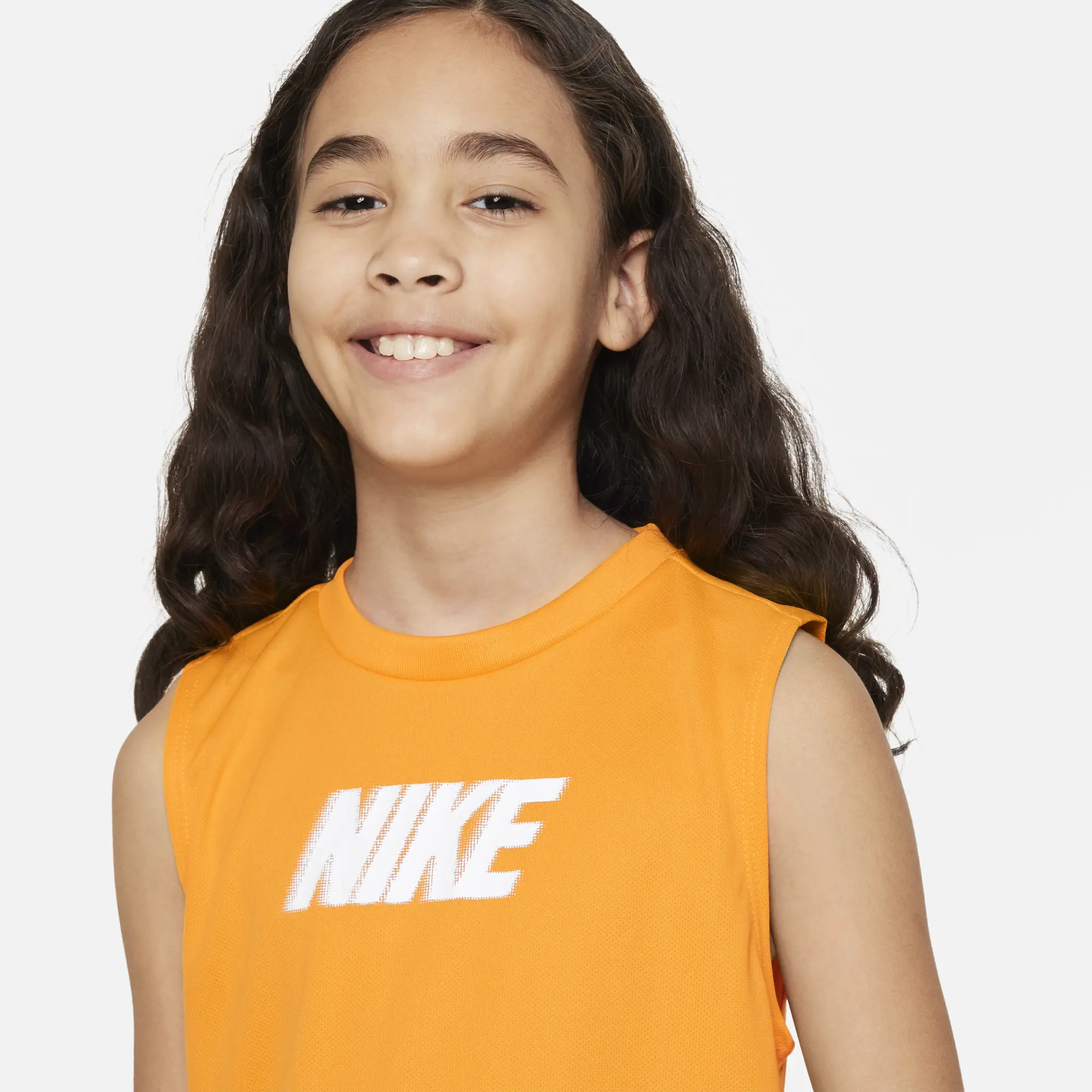Nike Dri-FIT Multi+ Older Kids' (Boys') Sleeveless Training Top - Orange - Polyester