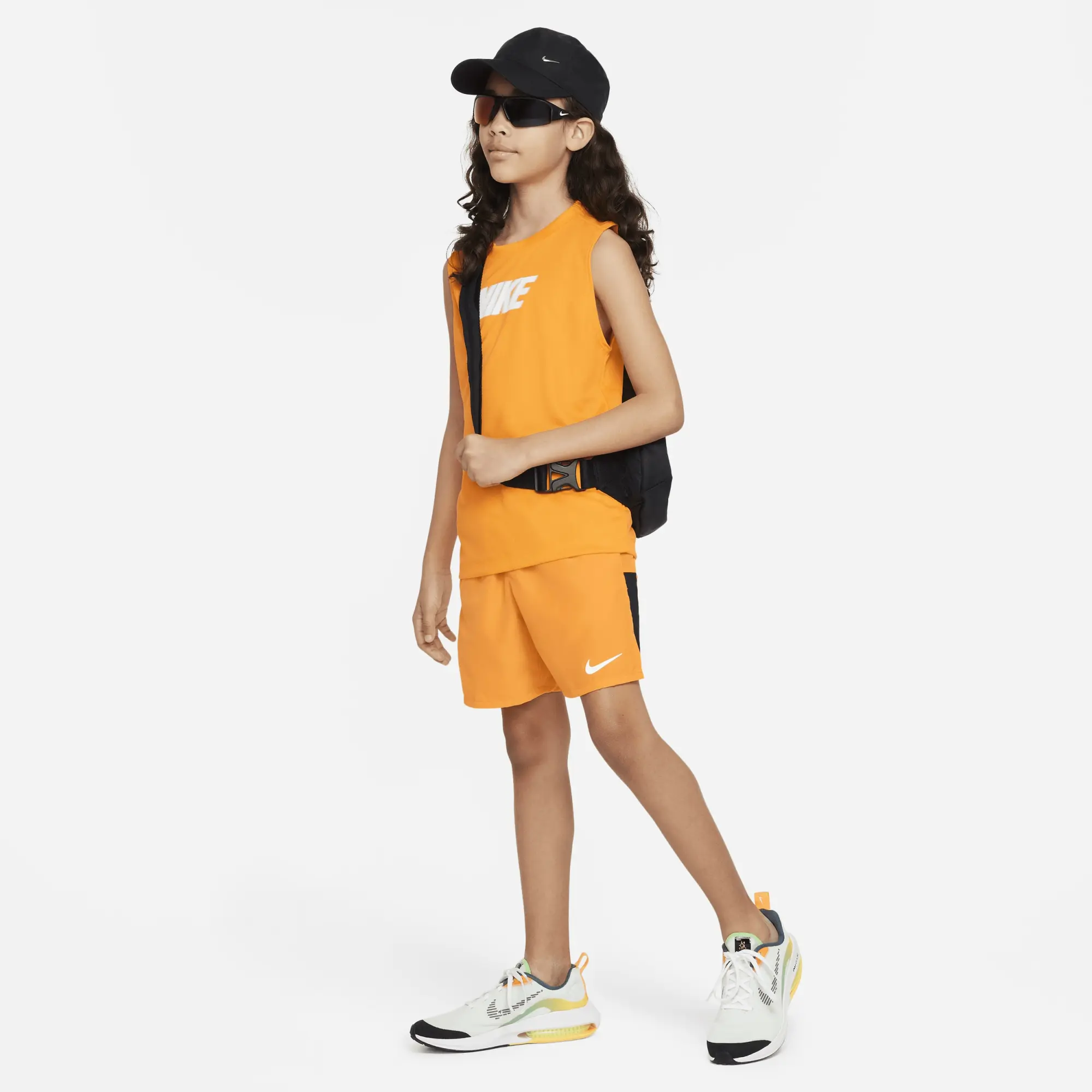 Nike Dri-FIT Multi+ Older Kids' (Boys') Sleeveless Training Top - Orange - Polyester