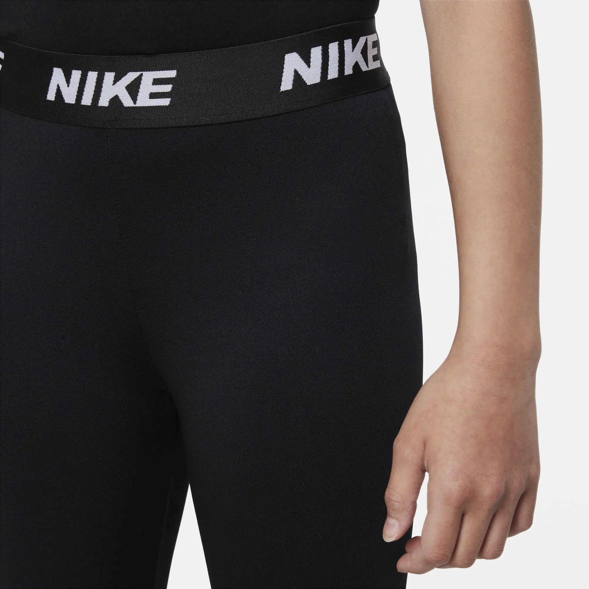Nike Younger Kids' Dri-FIT Essentials Swoosh Leggings - Black - Polyester