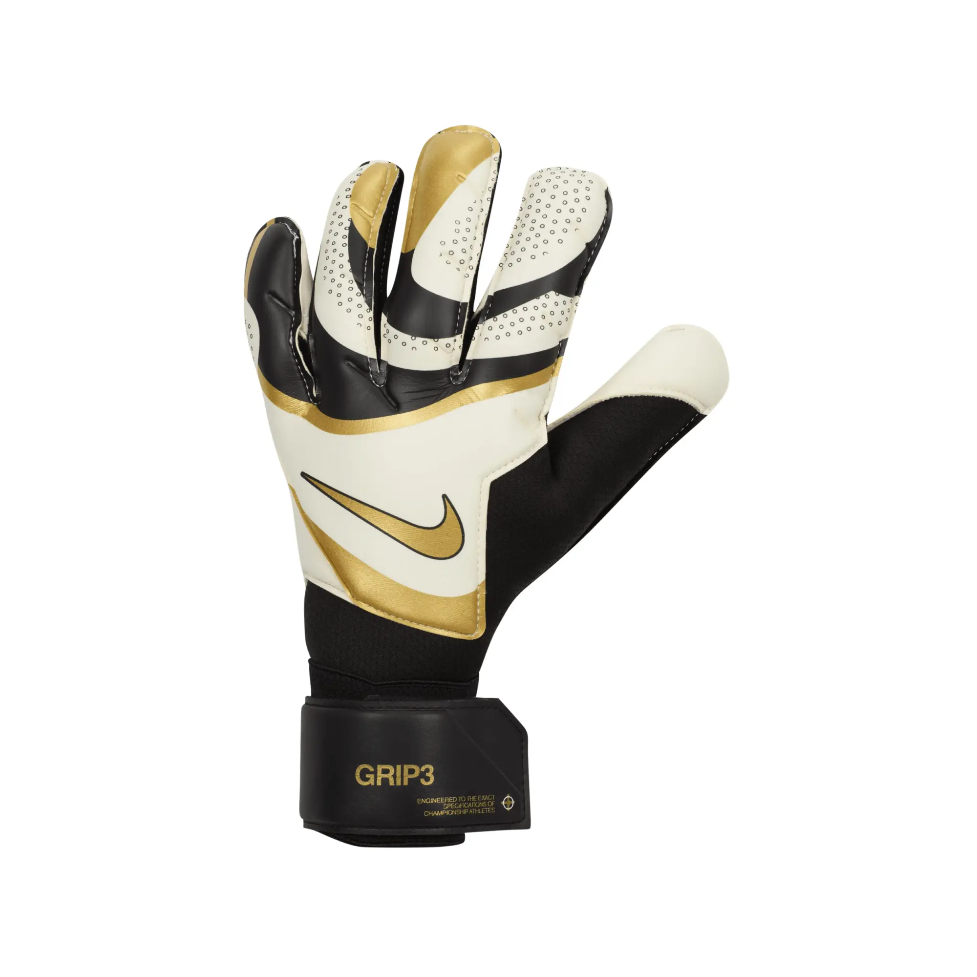 Nike Goalkeeper Gloves Grip 3 Mad Ready - ['Black', 'White', 'Gold']