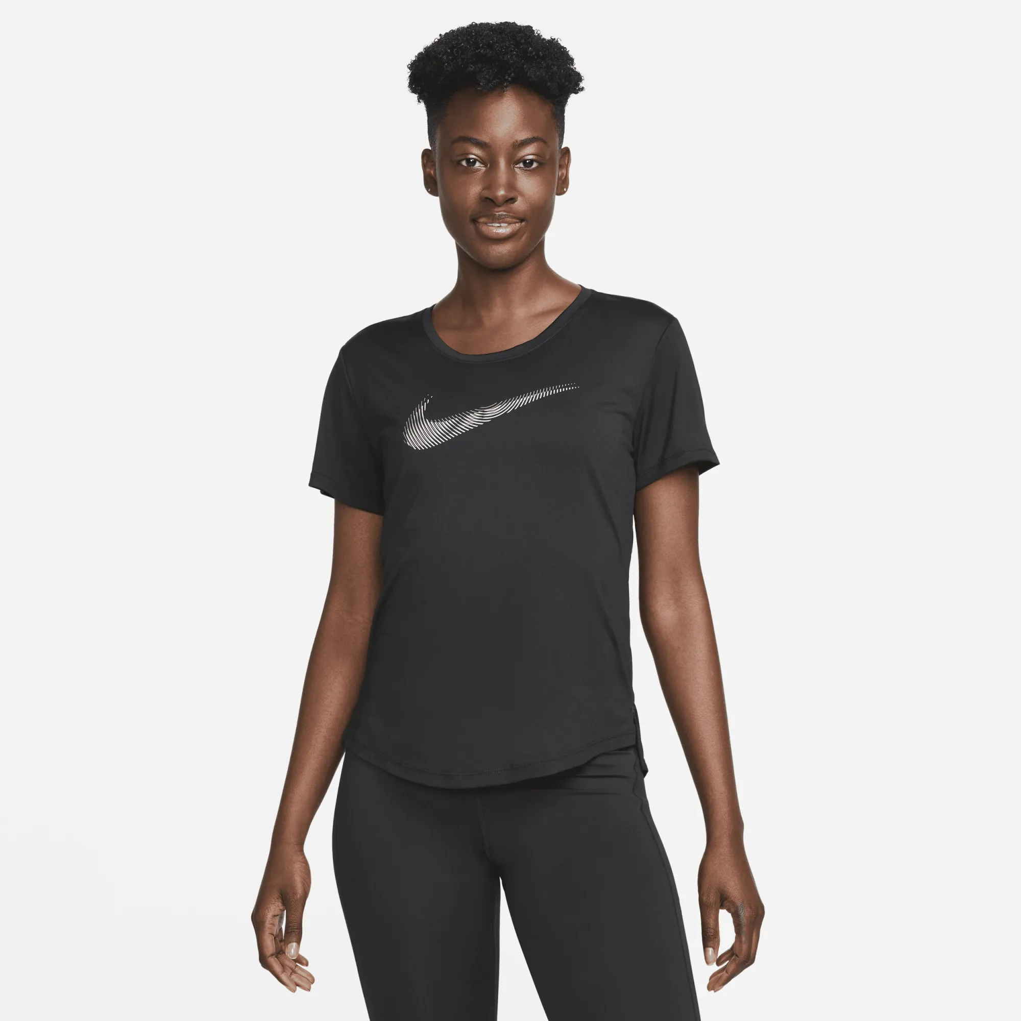 Nike Womens Dri FIT Swoosh T Shirt Top