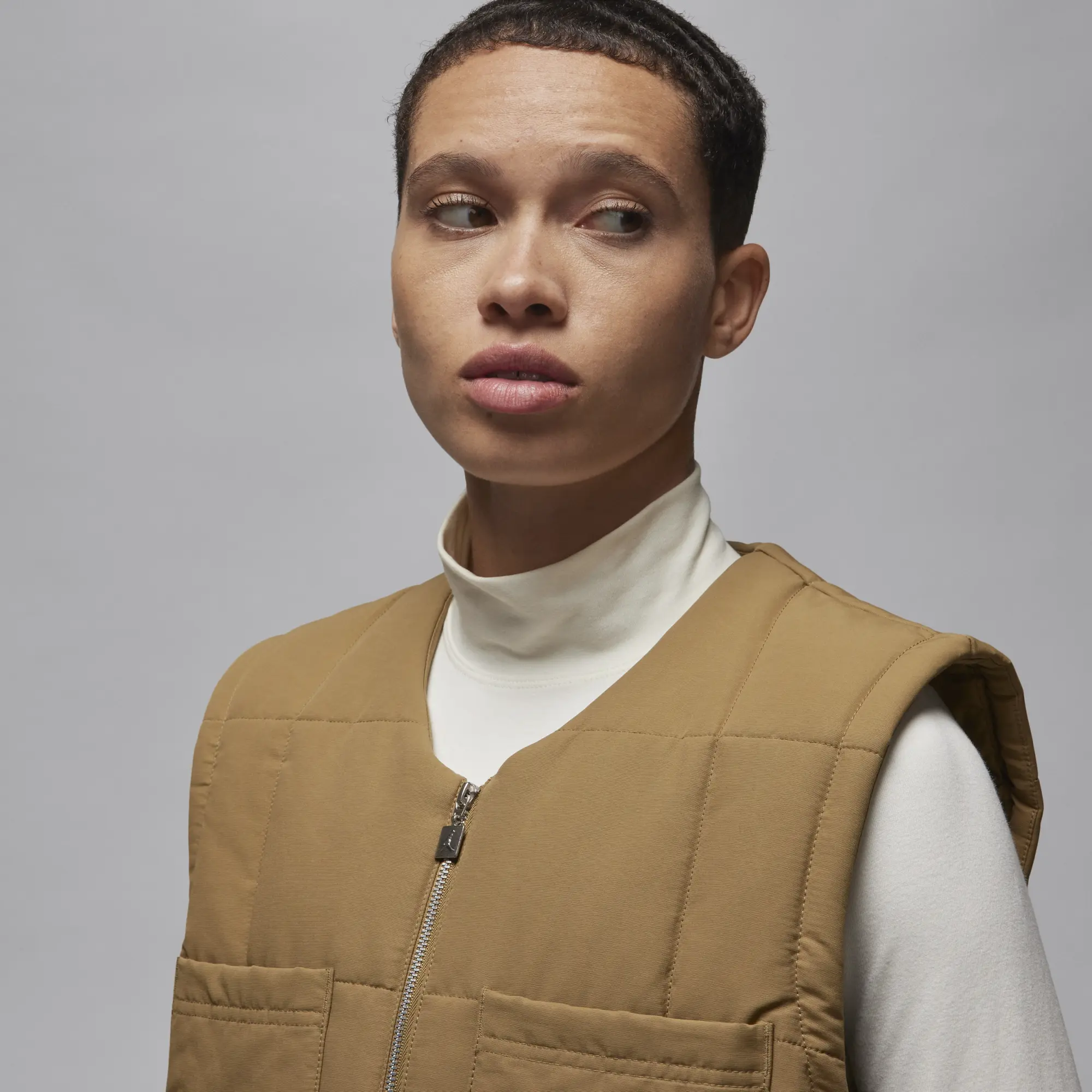 Nike Jordan Women's Gilet - Brown - Cotton/Nylon