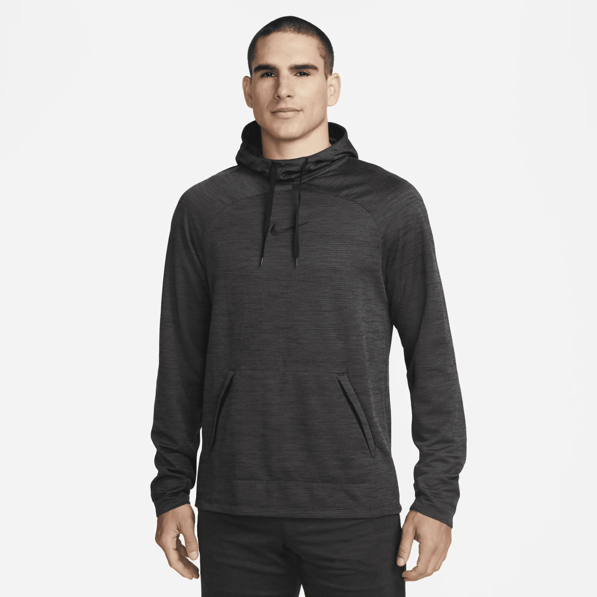 Nike Academy Men's Dri-FIT Long-Sleeve Hooded Football Top - Black - Recycled Polyester