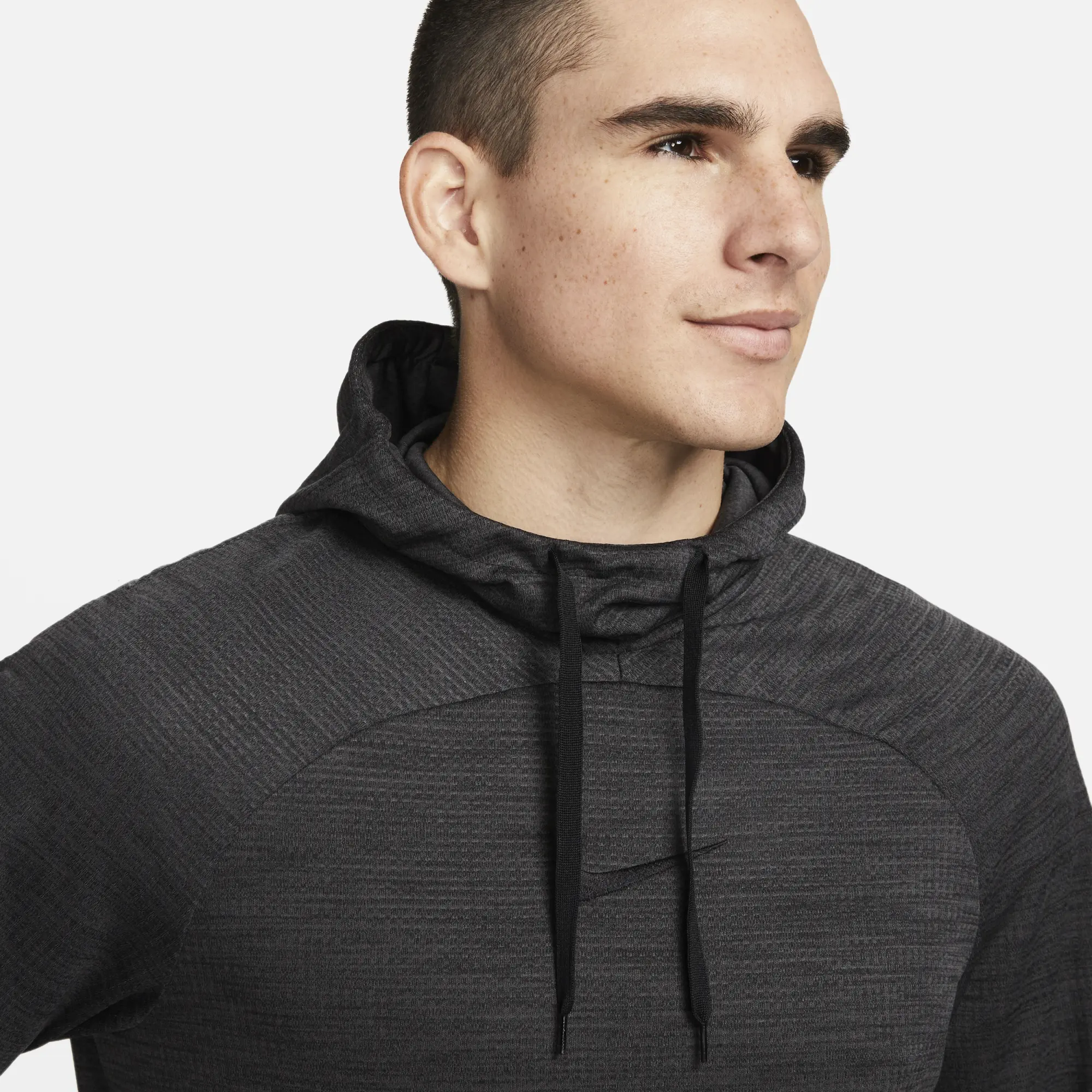 Nike Academy Men's Dri-FIT Long-Sleeve Hooded Football Top - Black - Recycled Polyester