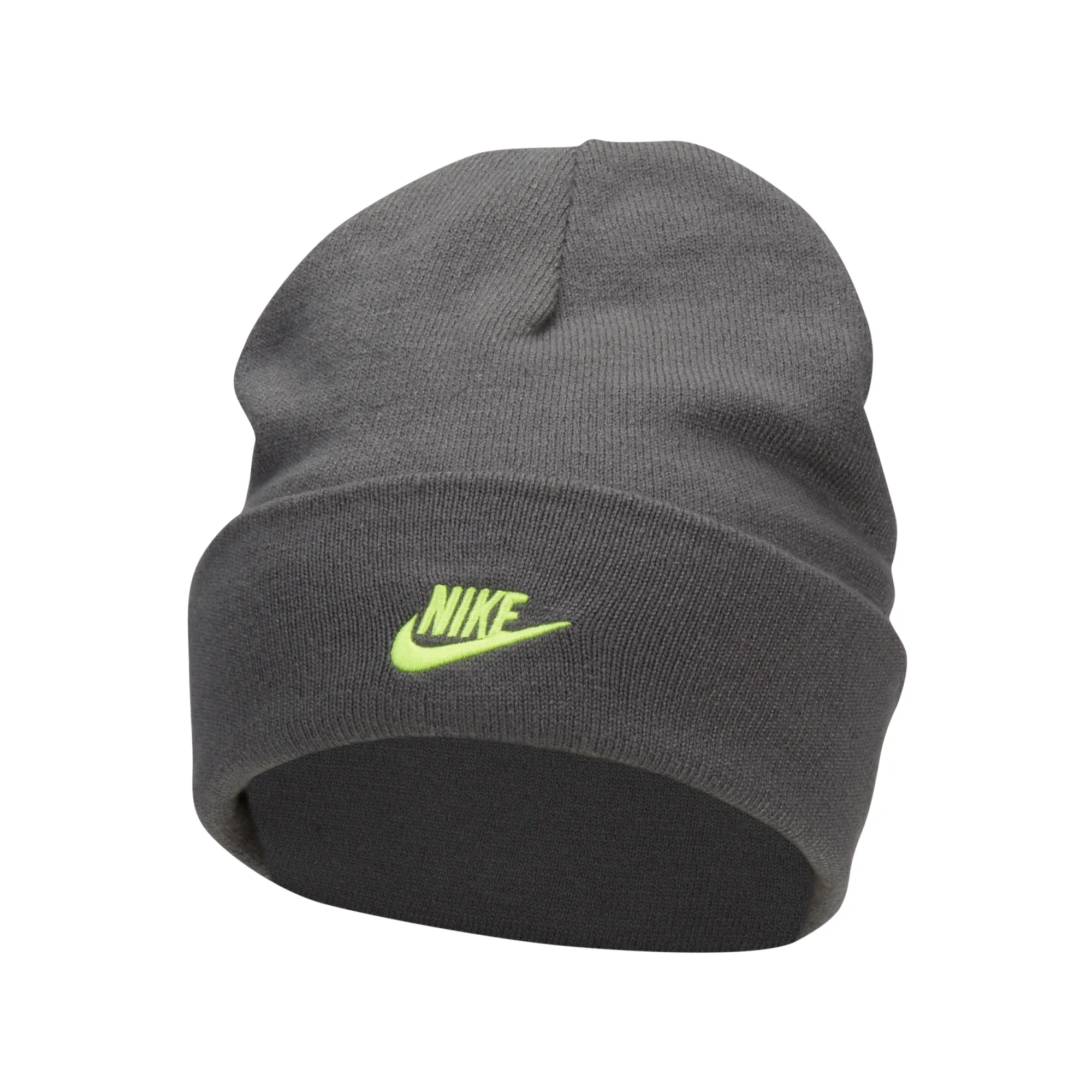 Nike Peak Kids' Reversible Tall Cuff Smiley Beanie Grey