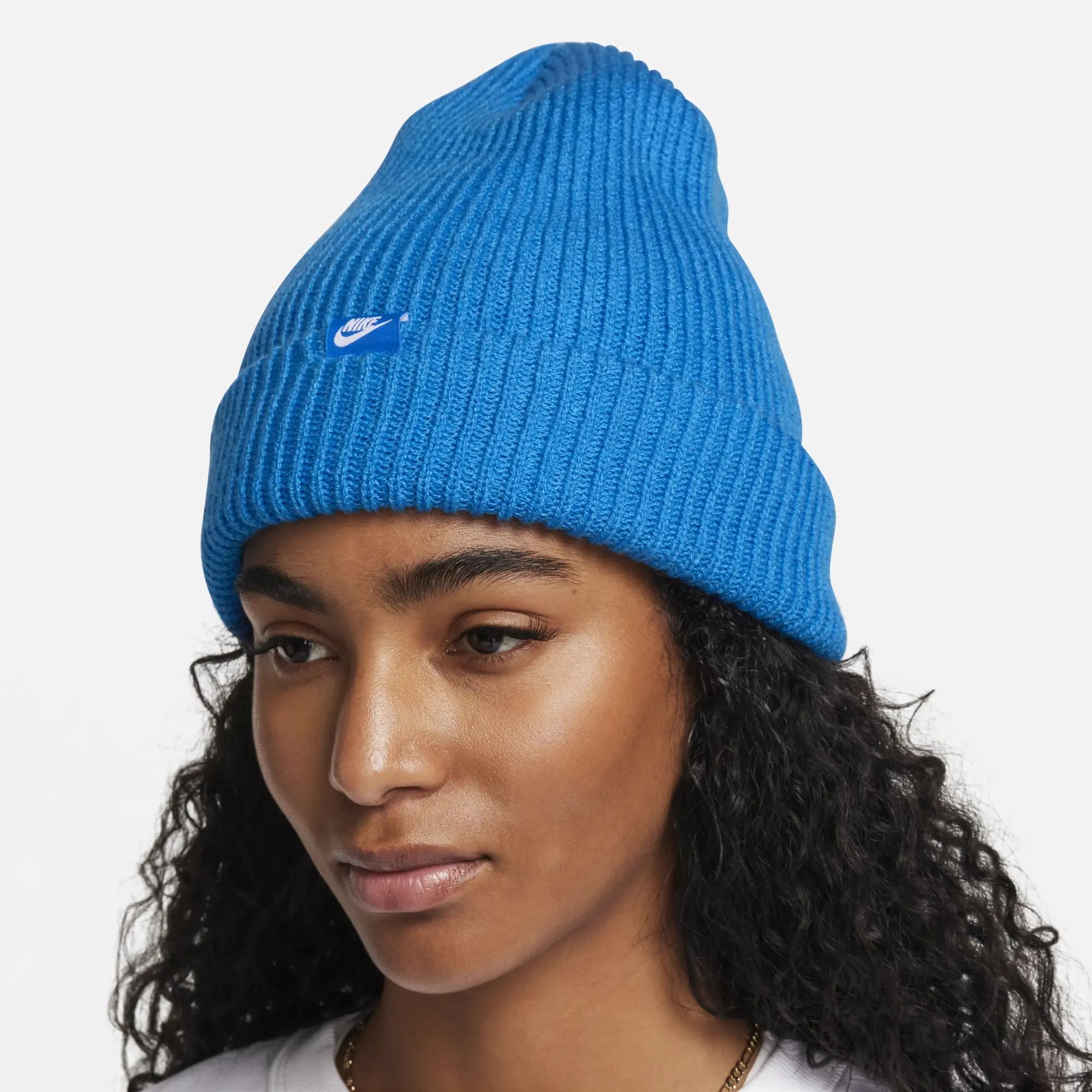 Nike Peak Standard Cuff Futura Beanie Blue Recycled Polyester FB6526 406 FOOTY.COM