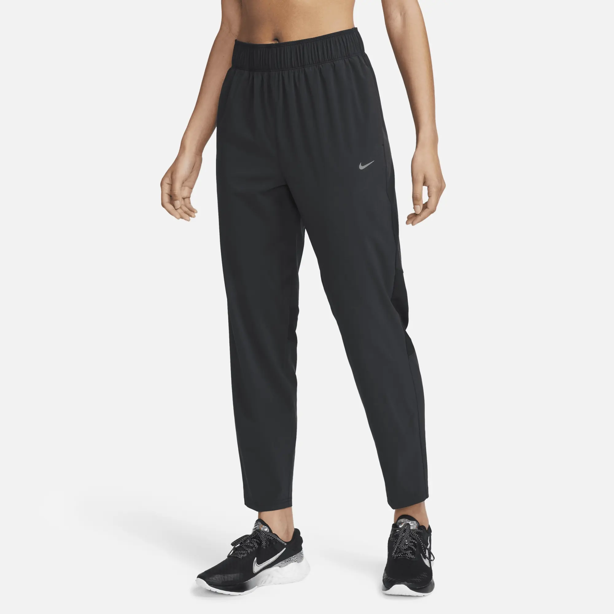 Nike Dri-FIT Fast Women's Mid-Rise 7/8 Running Trousers - Black - 75% Recycled Polyester Minimum