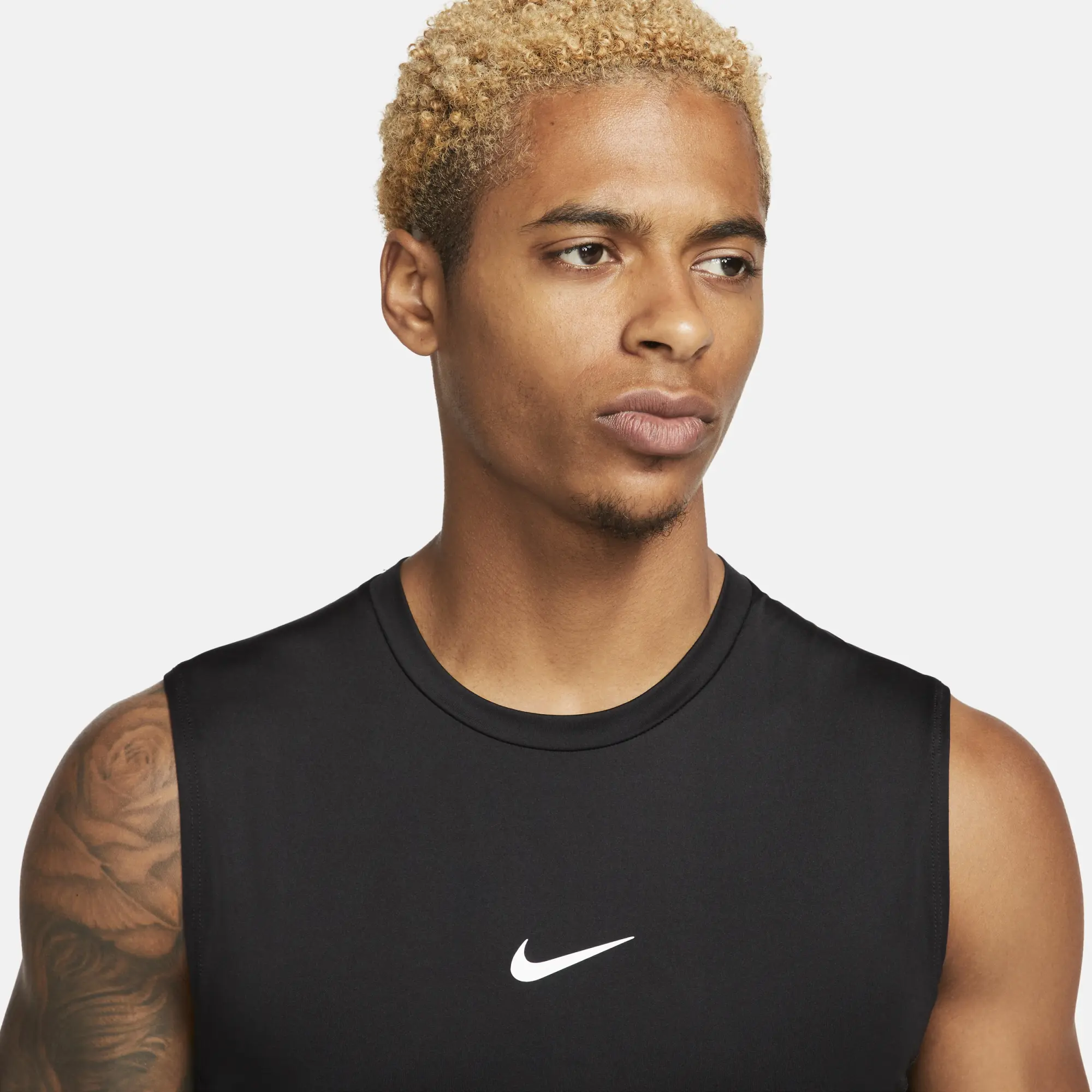 Nike Pro Men's Dri-FIT Tight Sleeveless Fitness Top - Black - 75% Recycled Polyester Minimum