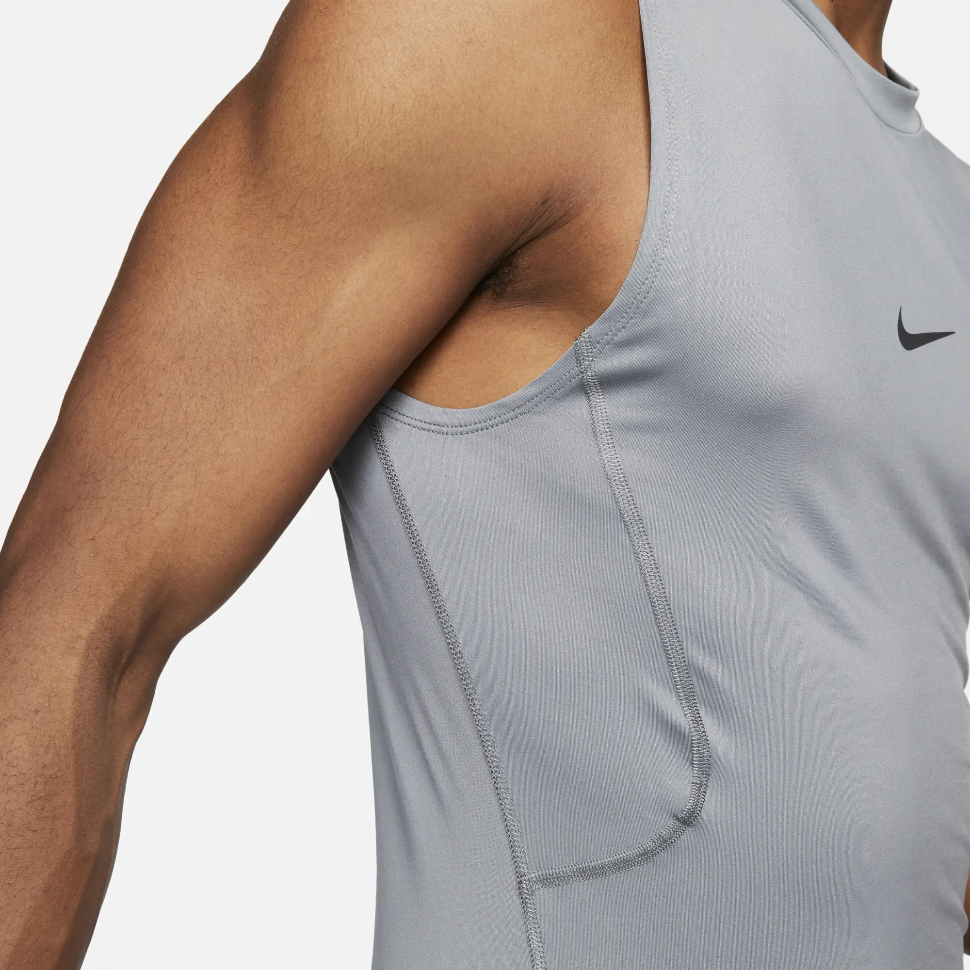 Nike Pro Men's Dri-FIT Tight Sleeveless Fitness Top - Grey
