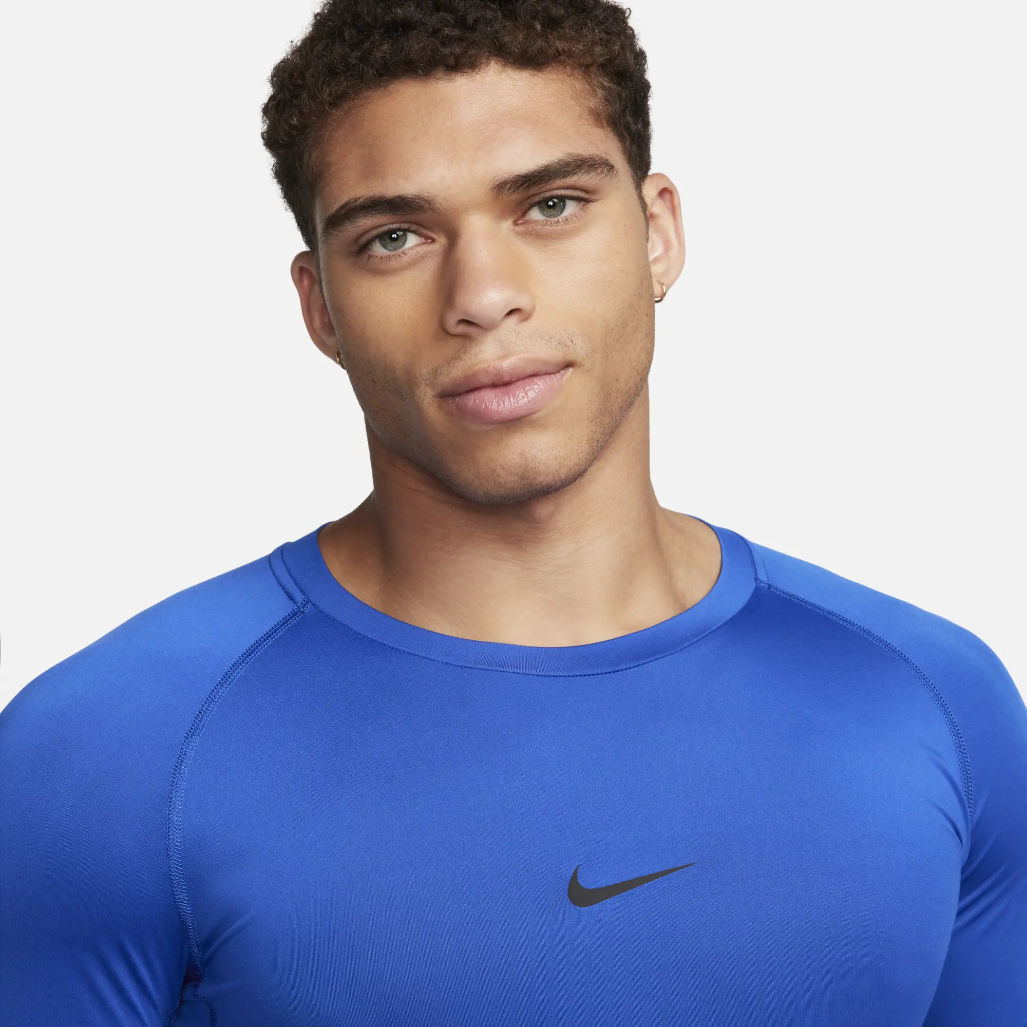 Nike Training Pro Dri-Fit Tight Long Sleeve In Royal Blue