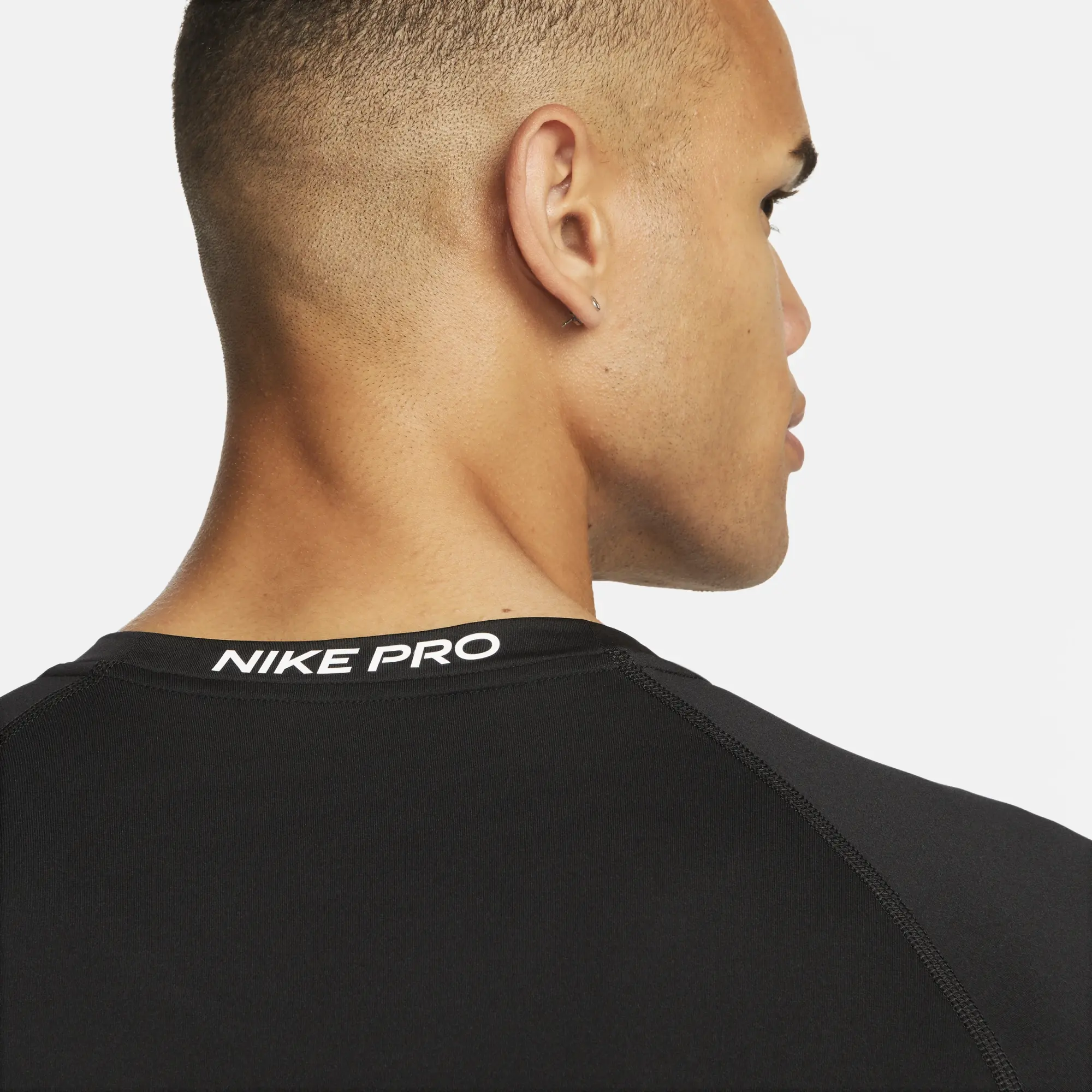 Nike Pro Men's Dri-FIT Tight Short-Sleeve Fitness Top - Black - Recycled Polyester Minimum
