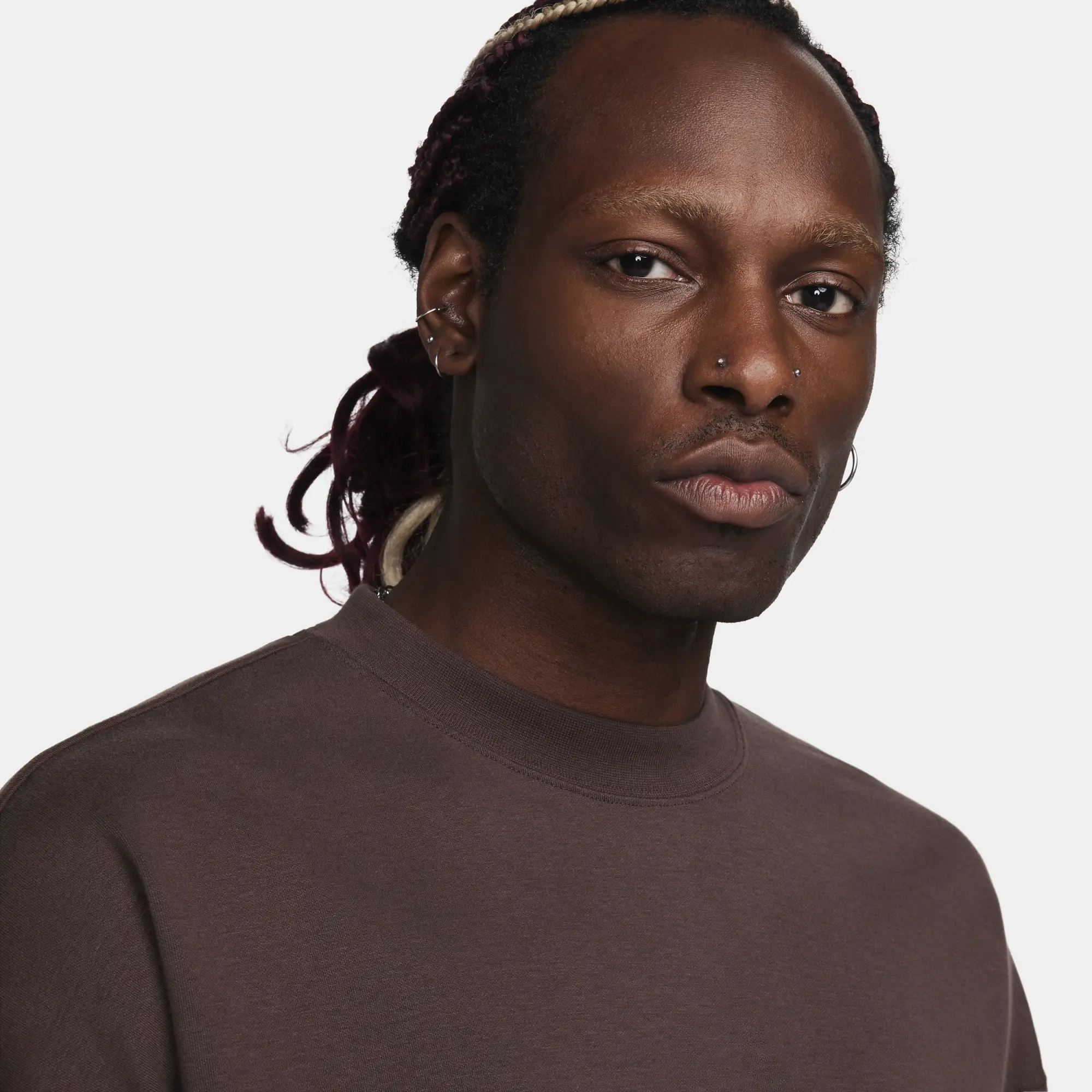 Nike Men's Tech Fleece Short Sleeve T-shirt Baroque Brown