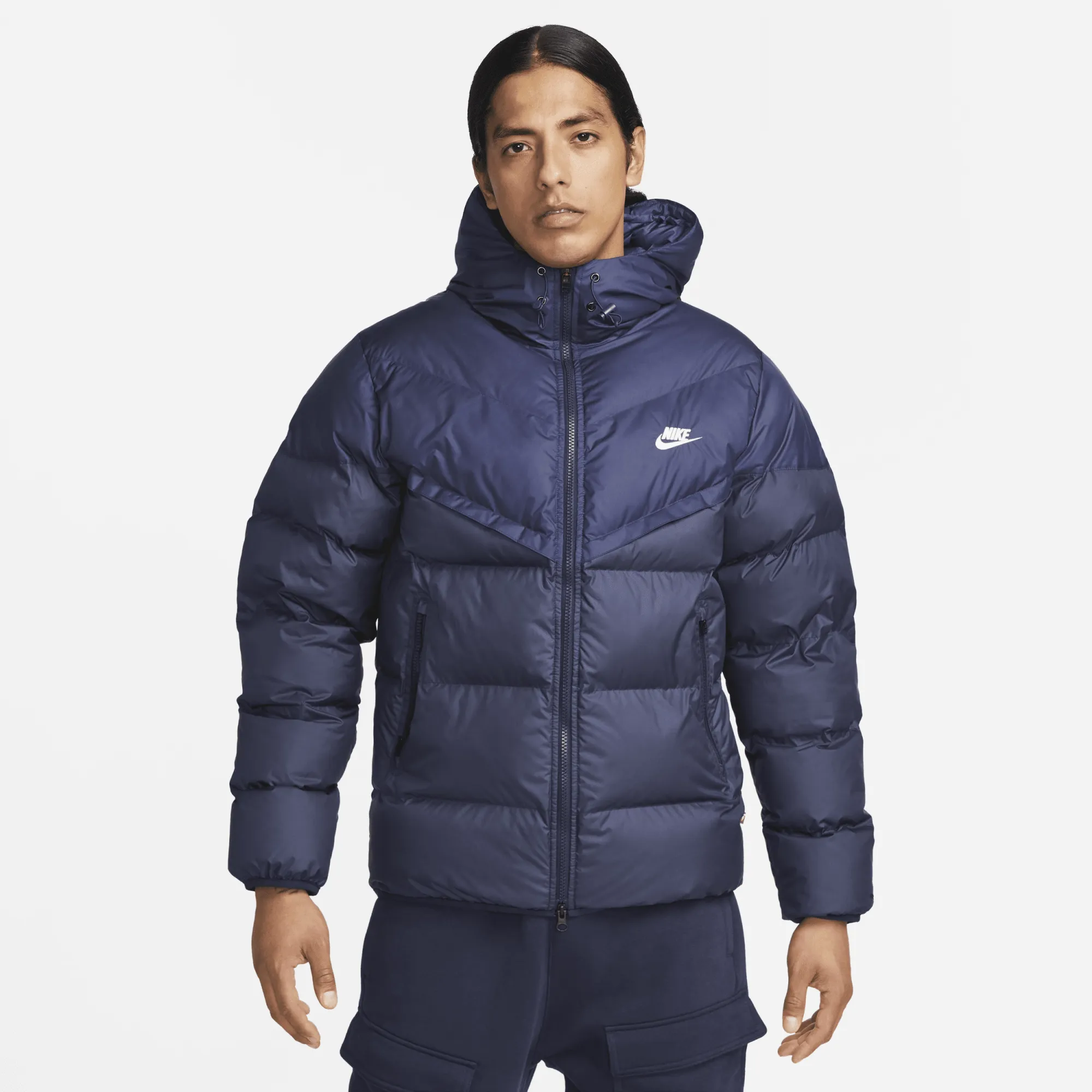 Nike Windrunner Insulated Hooded Jacket In Navy