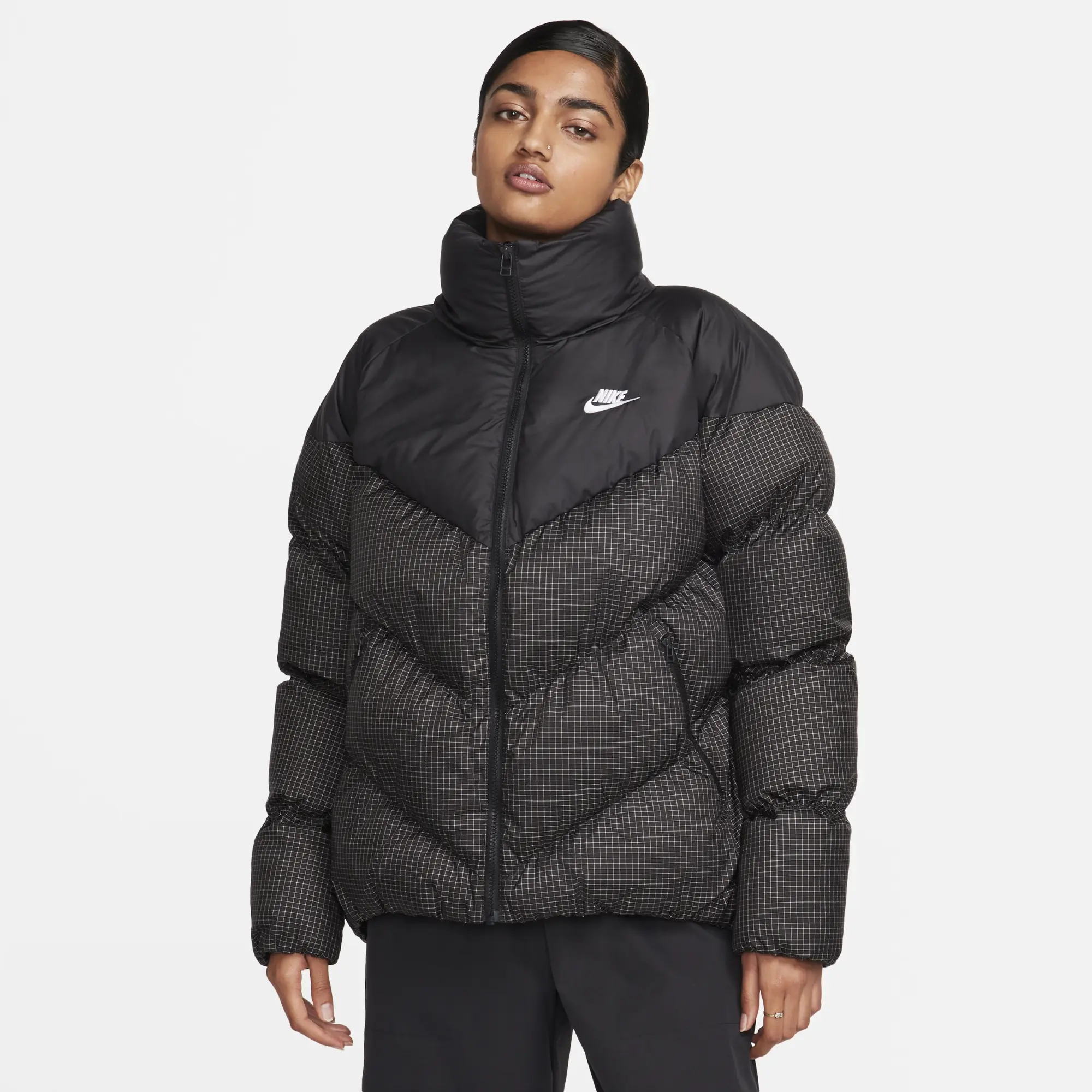 Jacket Nike Sportswear Windpuffer Women's Therma-Fit Loose Puffer Jacket Black/ White L