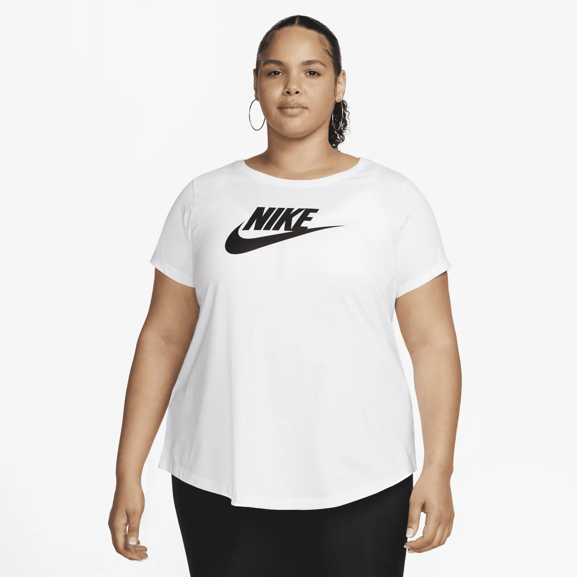 Nike Sportswear Essentials Women's Logo T-Shirt - White - Cotton/Polyester