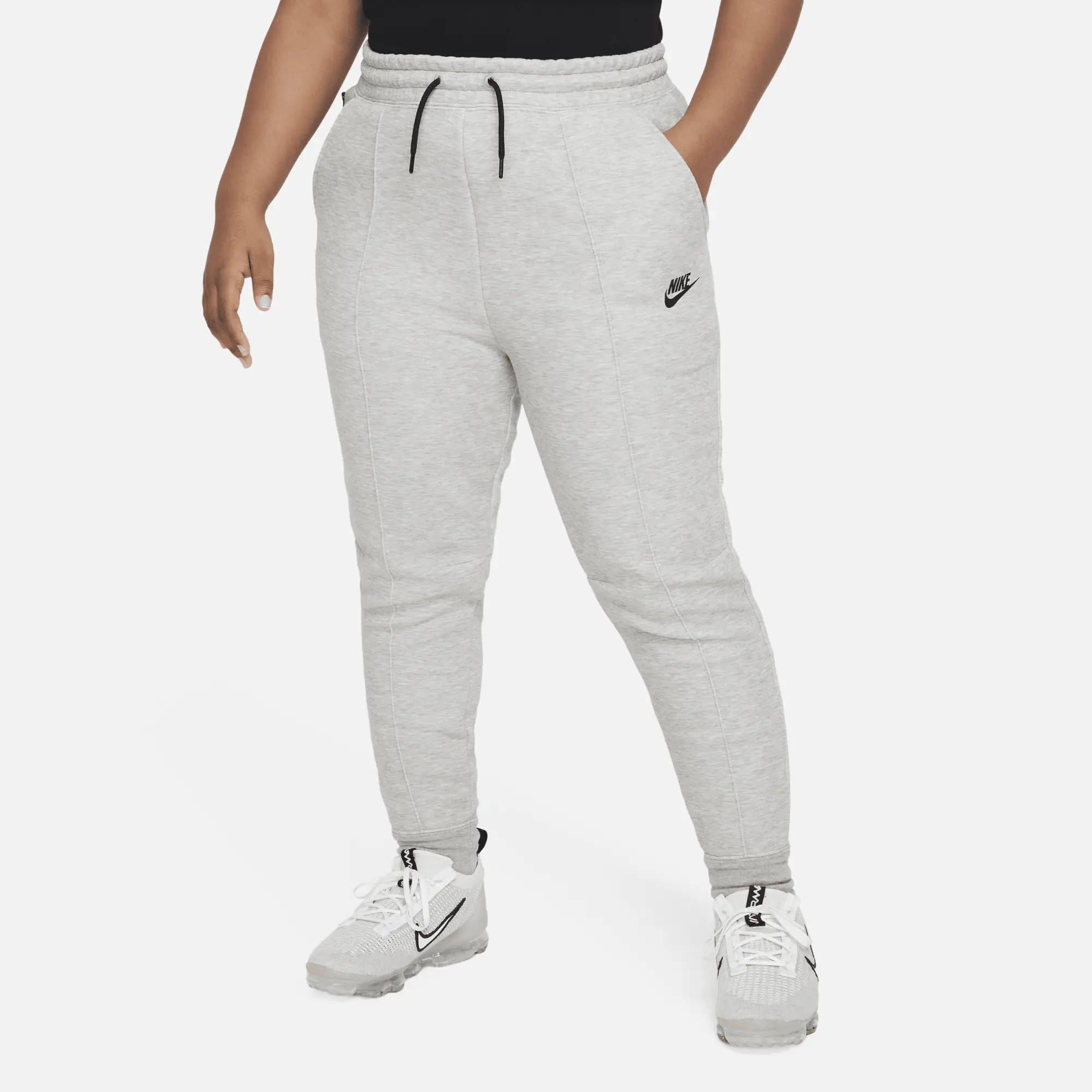 Nike Sportswear Tech Fleece Older Kids Girls Joggers Extended Size Grey Fleece Tech Fleece FD2976 063 FOOTY.COM