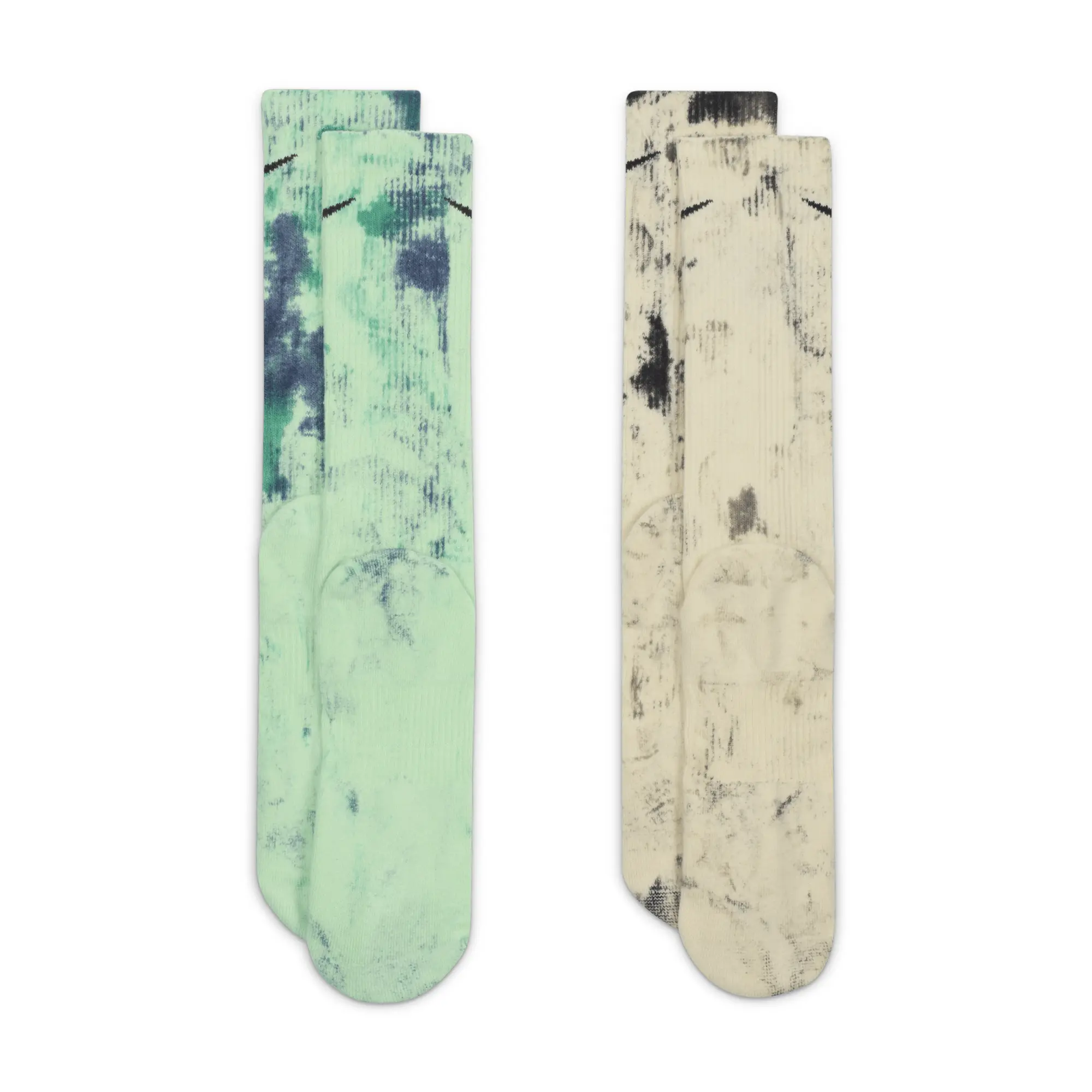 Nike 2 Pack Everyday Plus Colour Splash Crew Sock - Green - Size 5-8 - Green