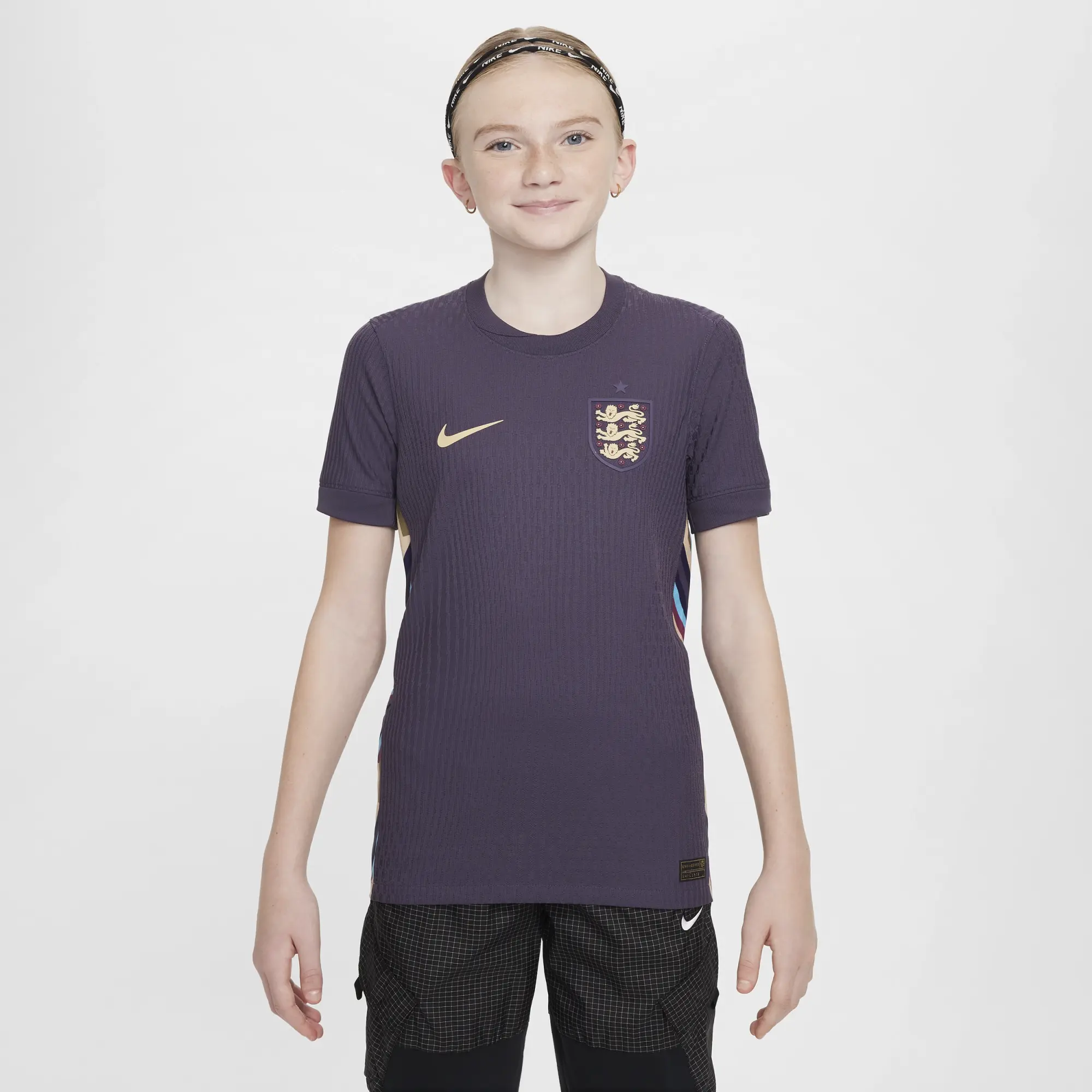 Nike England 2024 Kids Dri FIT ADV Match SS Away Shirt