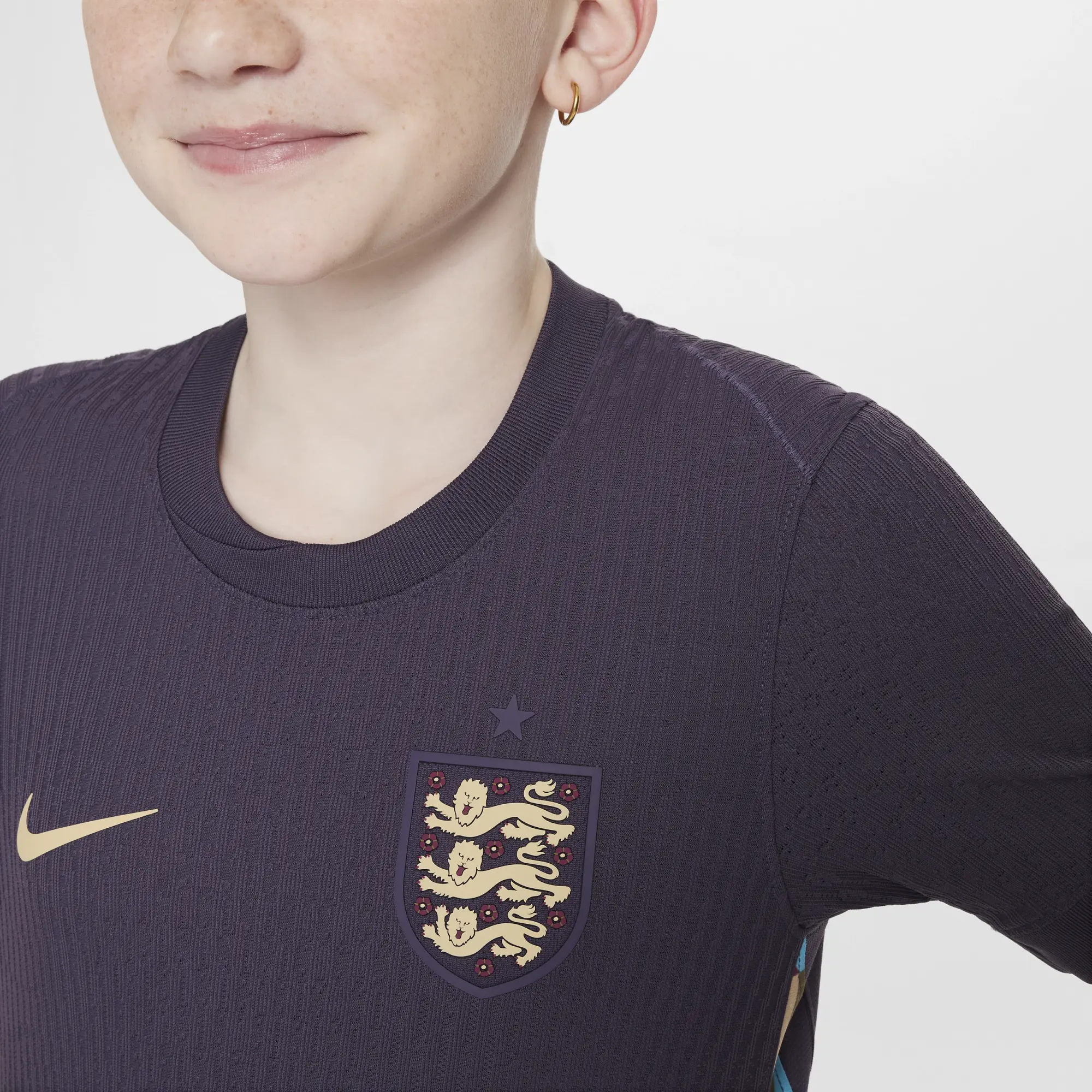 Nike England 2024 Kids Dri FIT ADV Match SS Away Shirt